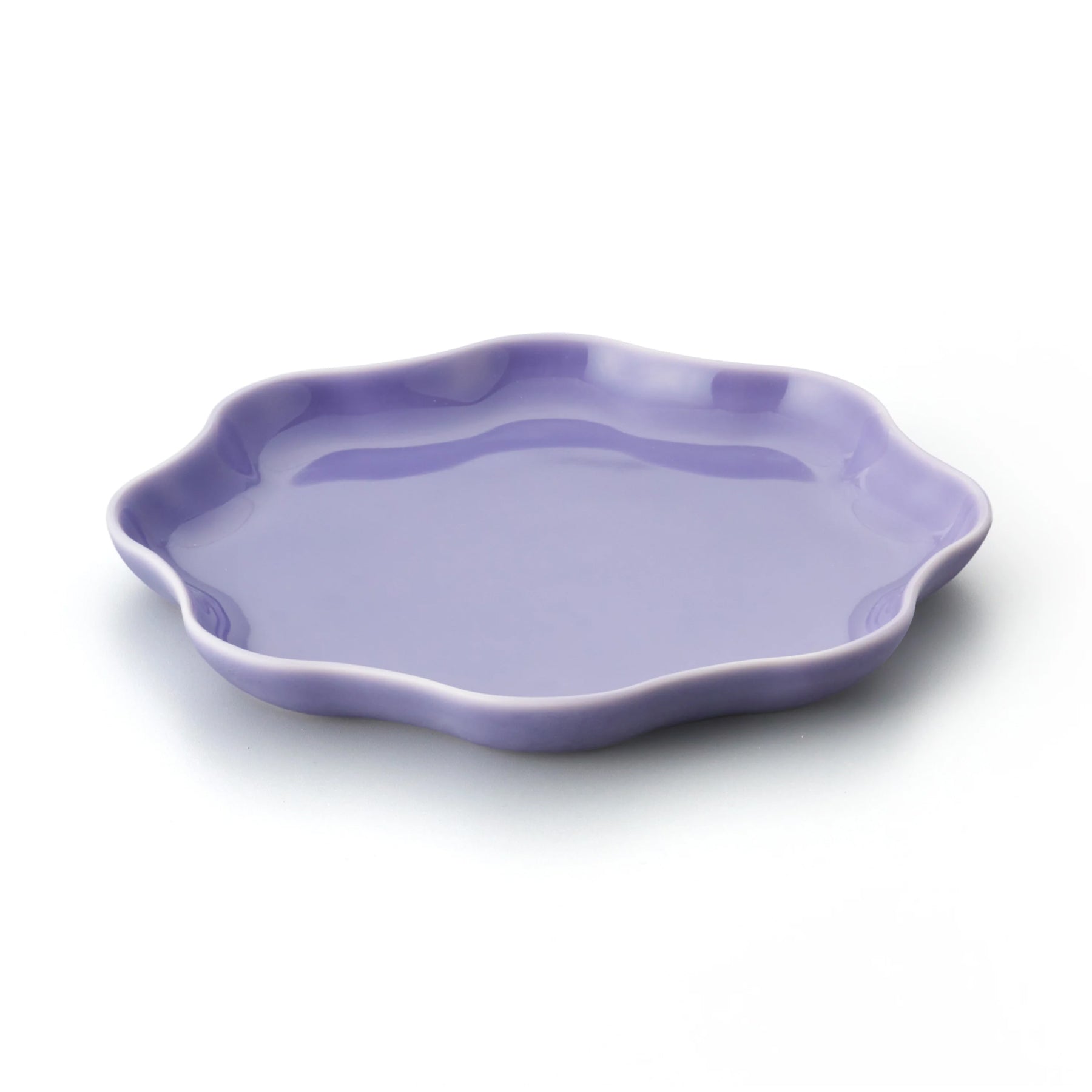 Porcelain Pottery Plate M Lavender Frost