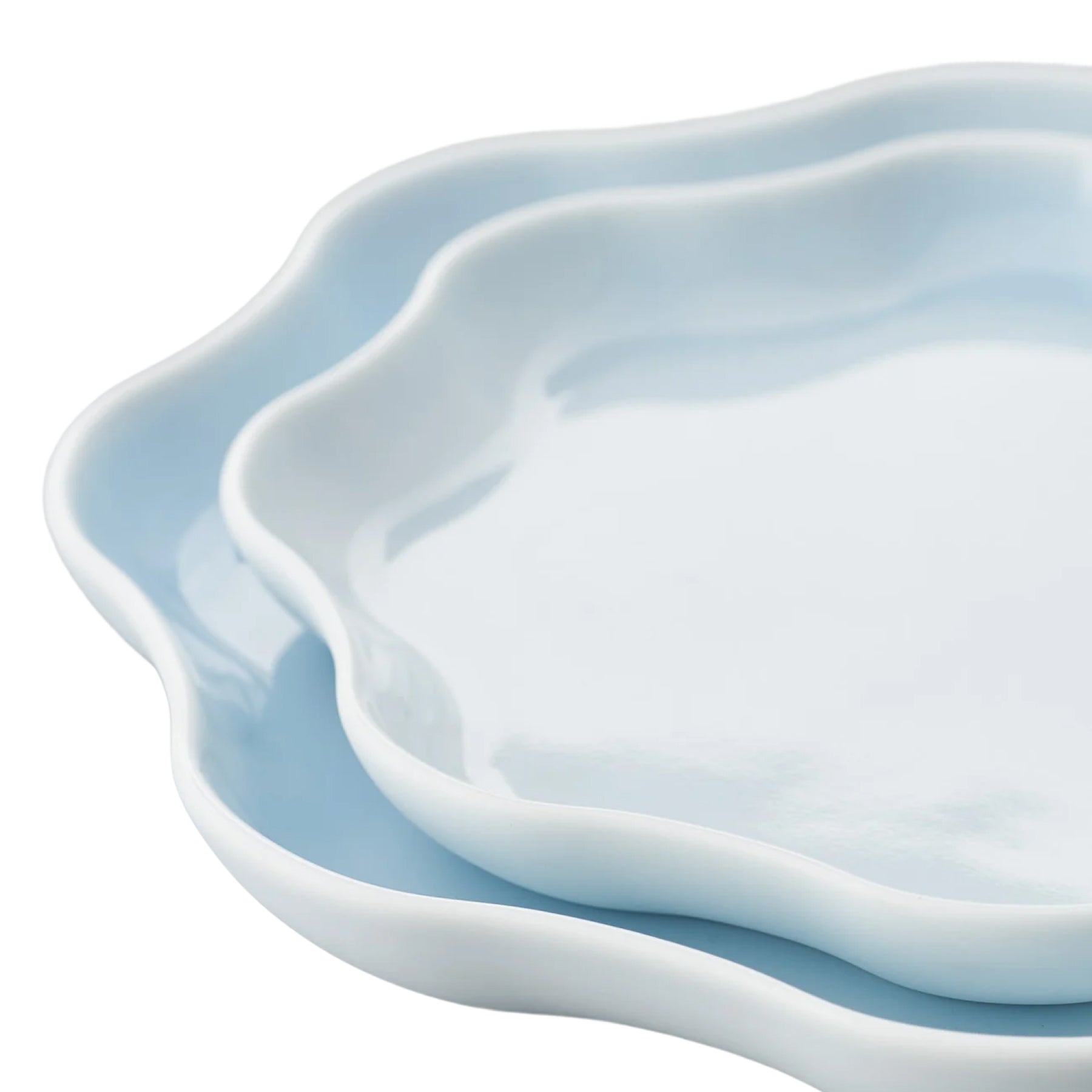 Porcelain Pottery Plate M Opalin Blue