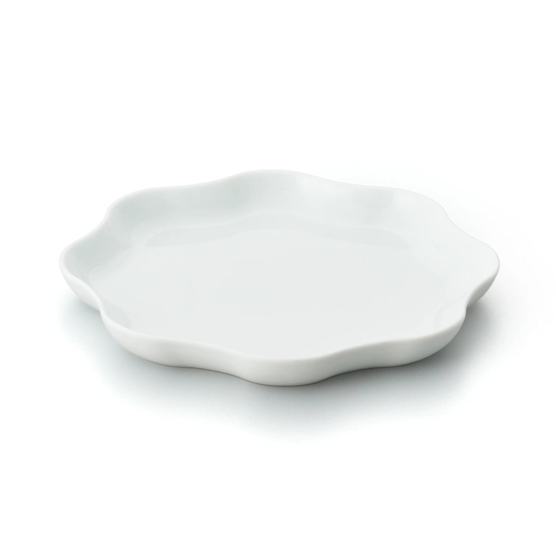Porcelain Pottery Plate M White