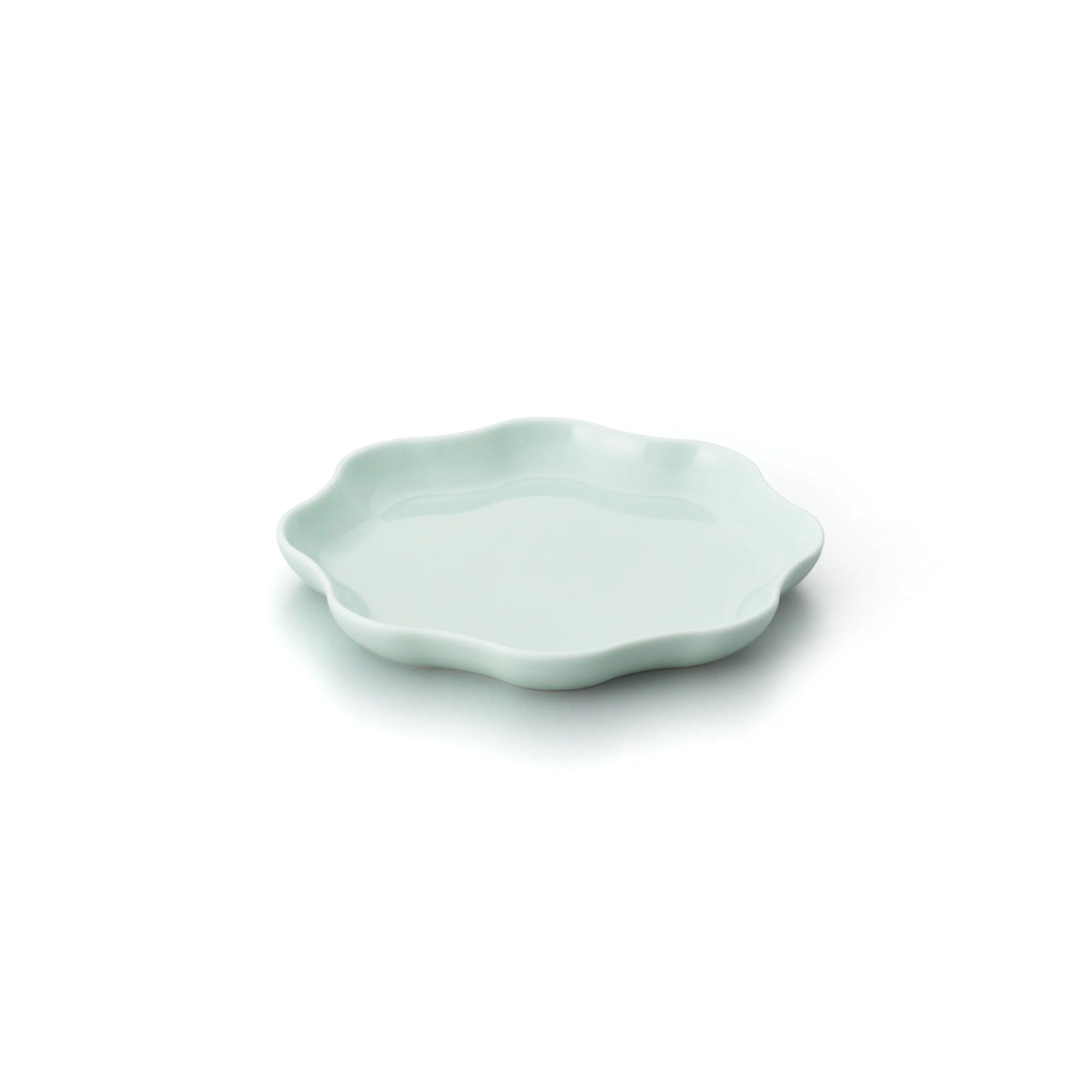 Porcelain Pottery Plate S Clearly Aqua