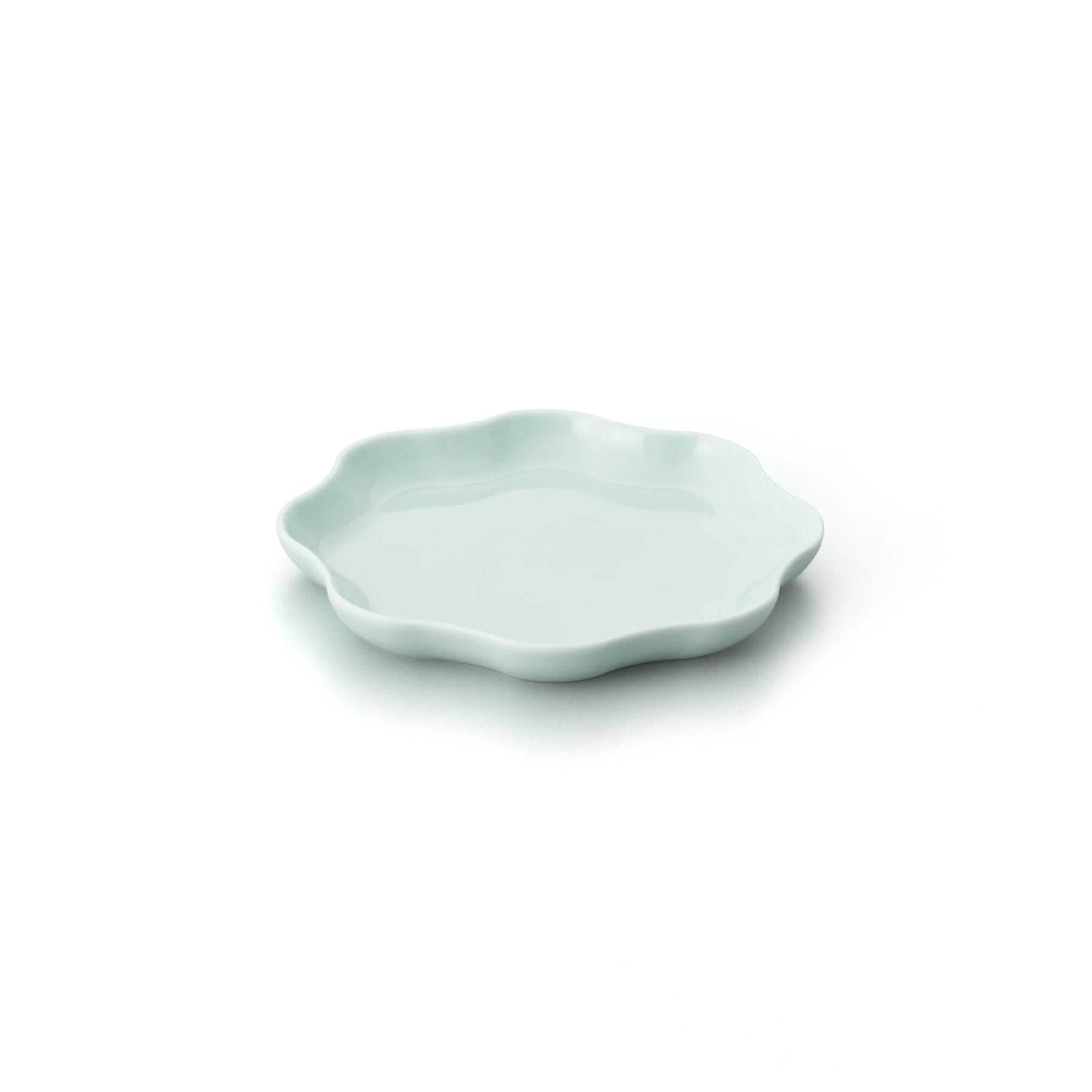 Porcelain Pottery Plate S Clearly Aqua