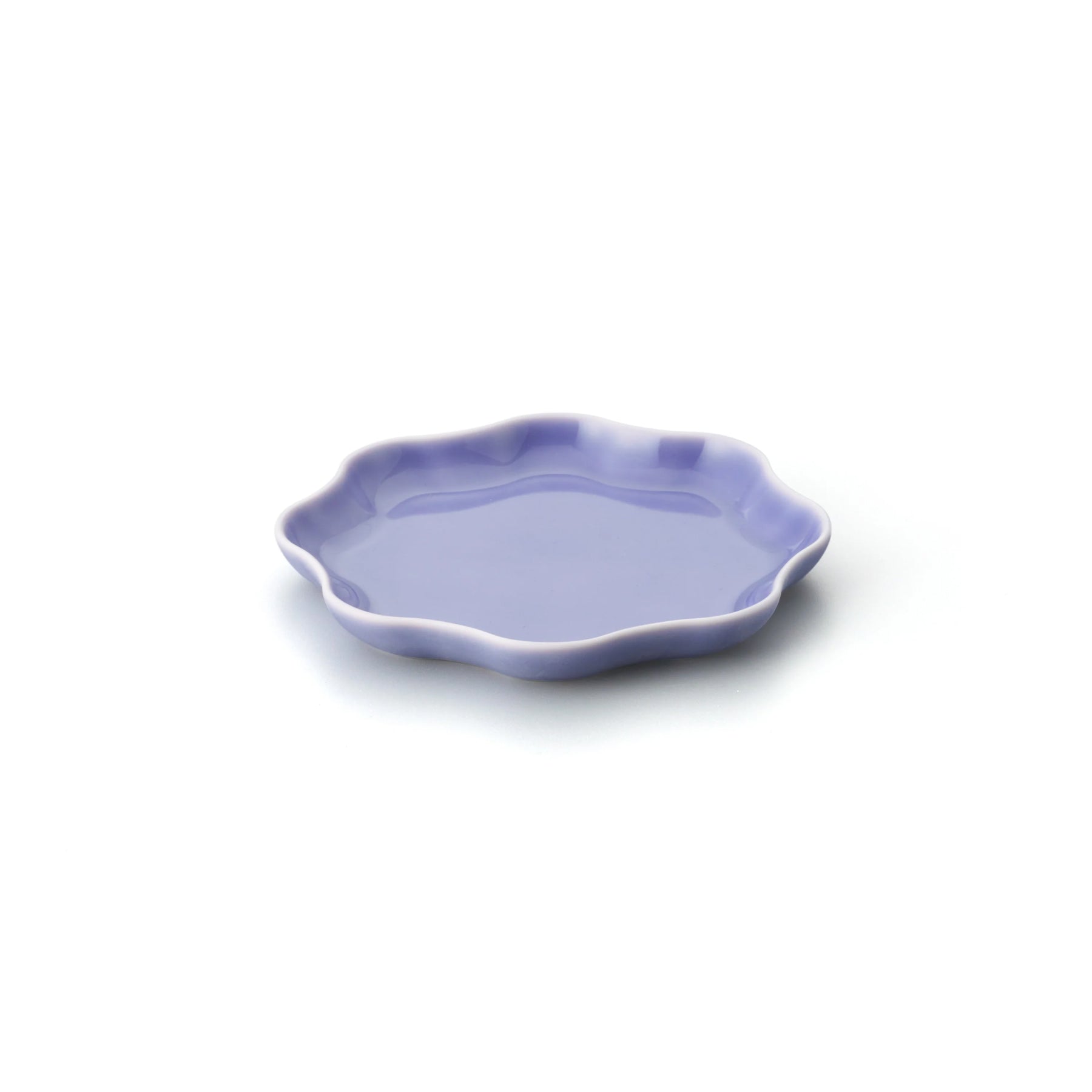 Porcelain Pottery Plate S Lavender Frost