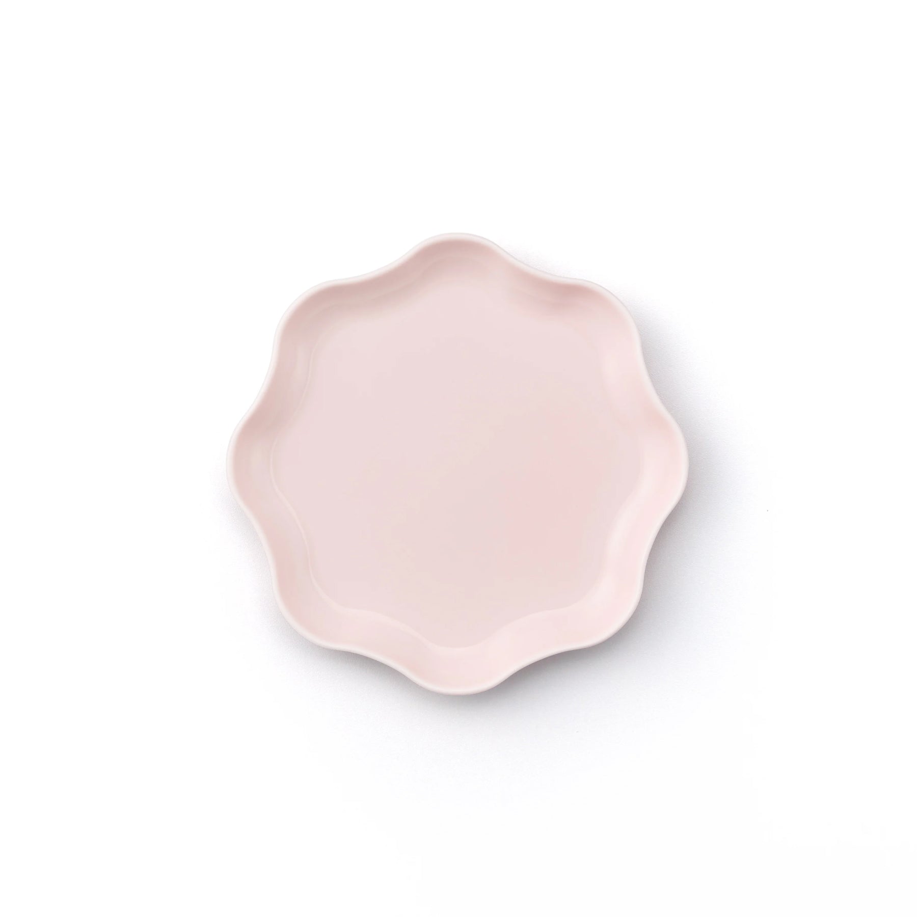Porcelain Pottery Plate S Eggshell Pink