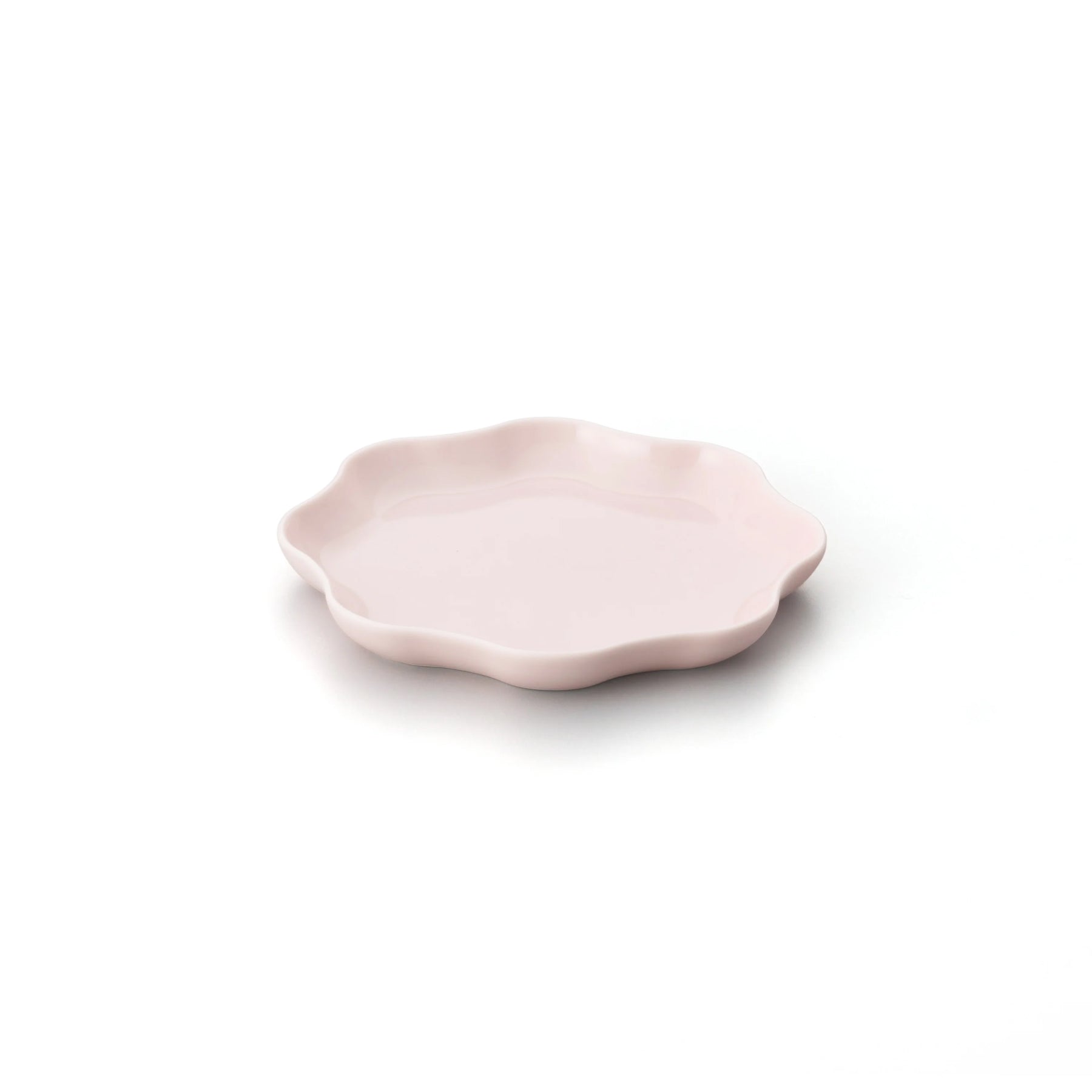 Porcelain Pottery Plate S Eggshell Pink
