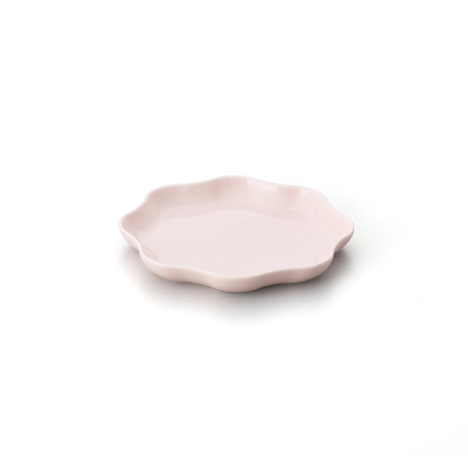 Porcelain Pottery Plate S Eggshell Pink