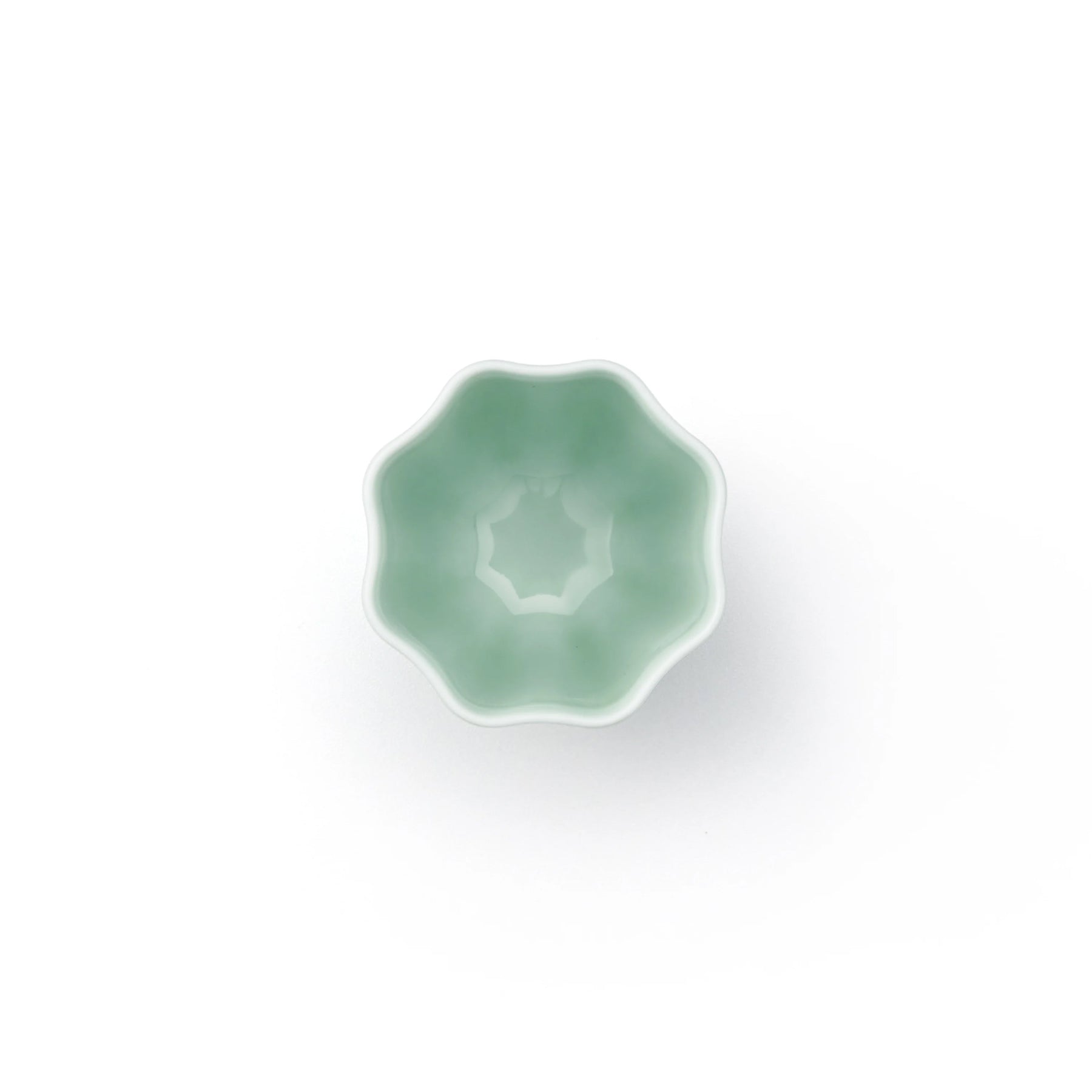 Porcelain Pottery Tea Cup Clearly Aqua