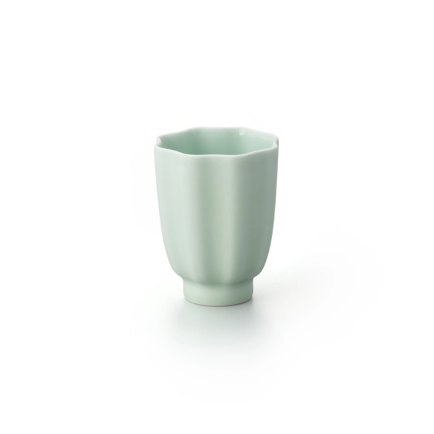 Porcelain Pottery Tea Cup Clearly Aqua