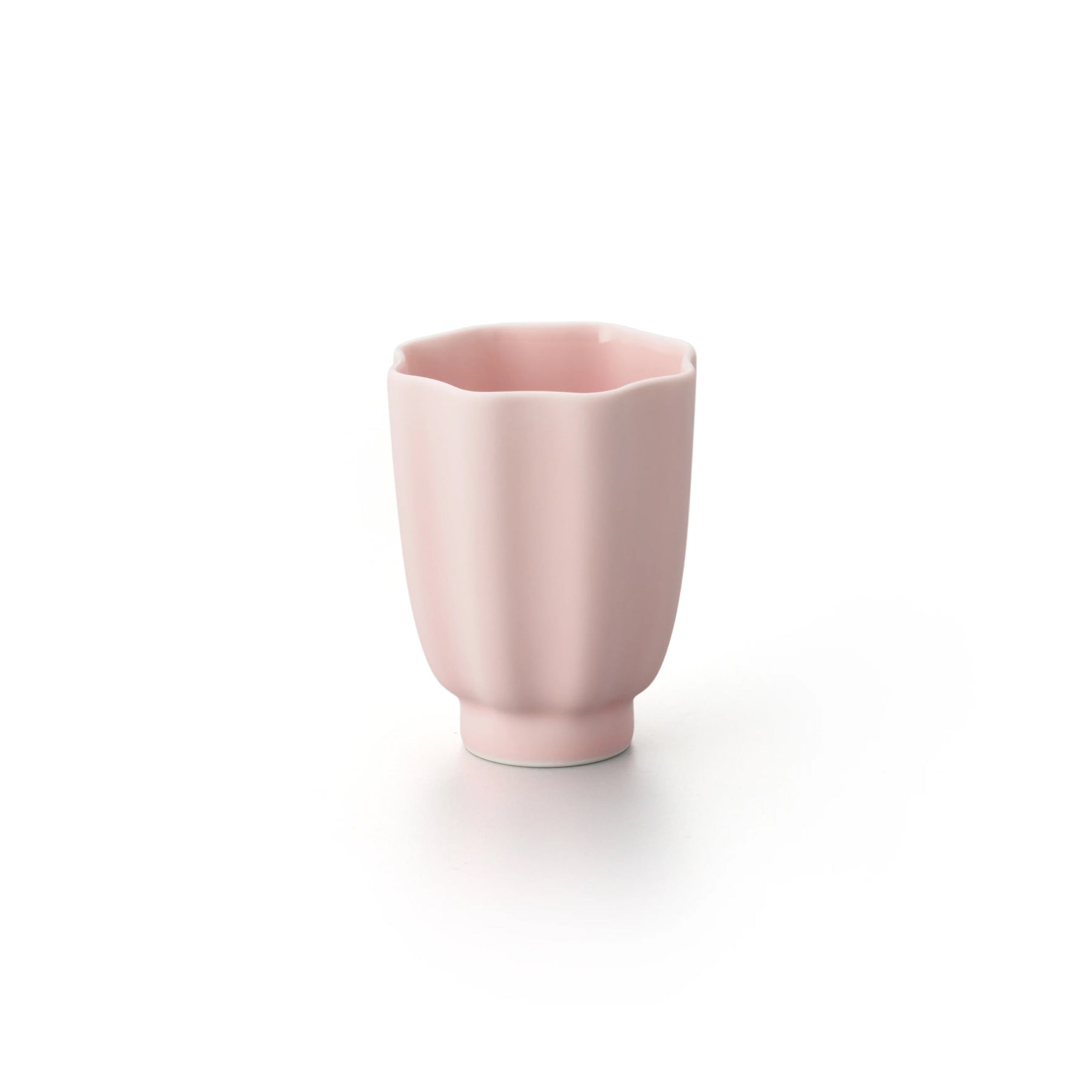 Porcelain Pottery Tea Cup Eggshell Pink