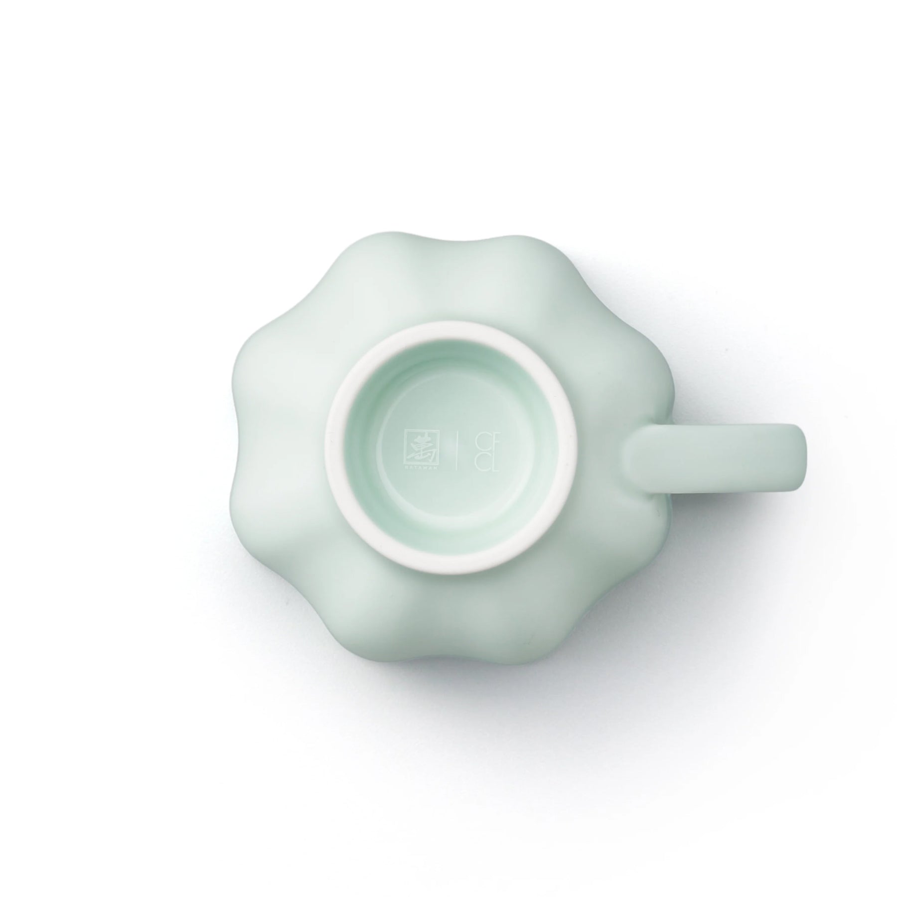 Porcelain Pottery Tea Mug Clearly Aqua