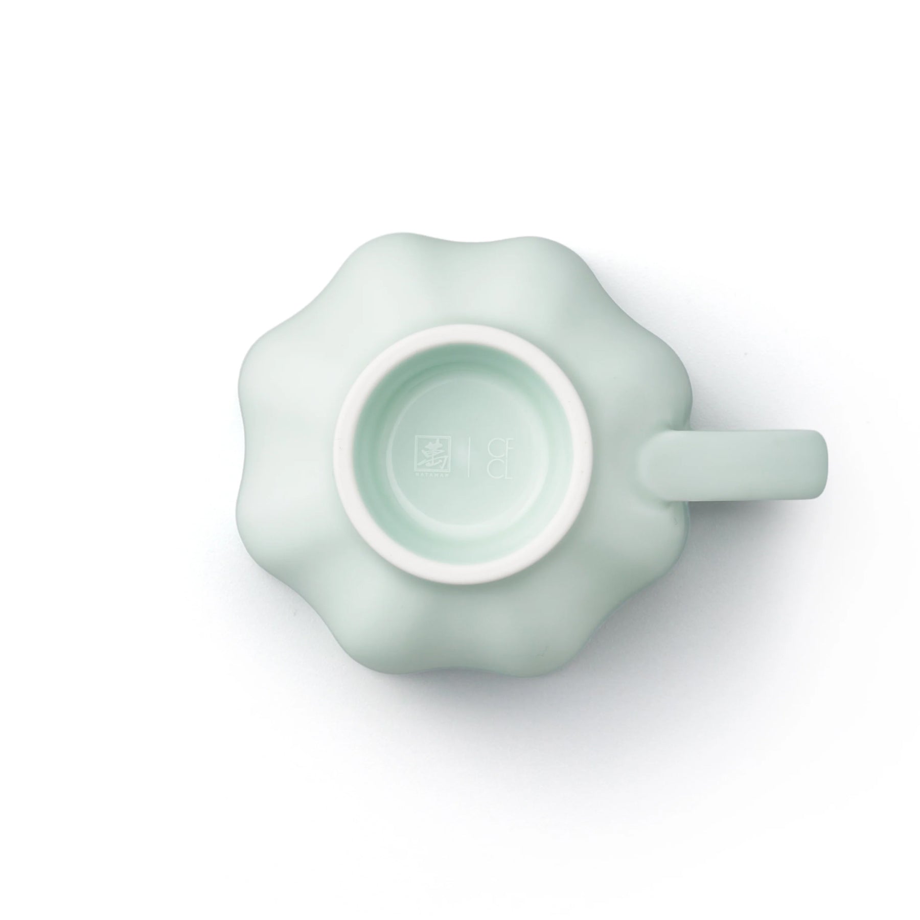 Porcelain Pottery Tea Mug Clearly Aqua
