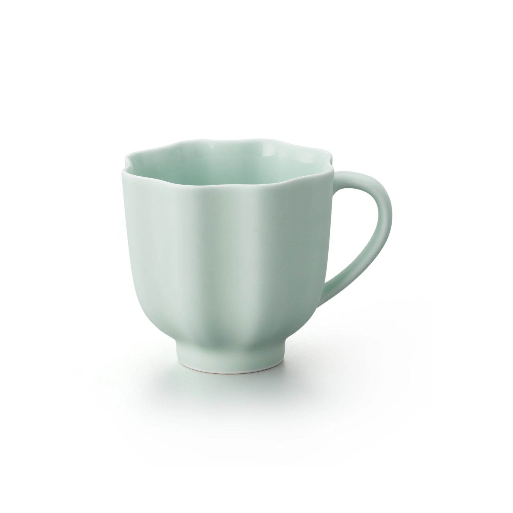 Porcelain Pottery Tea Mug Clearly Aqua