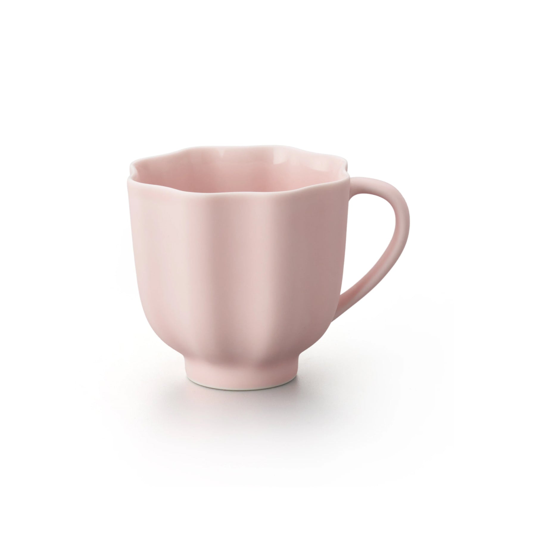 Porcelain Pottery Tea Mug Eggshell Pink