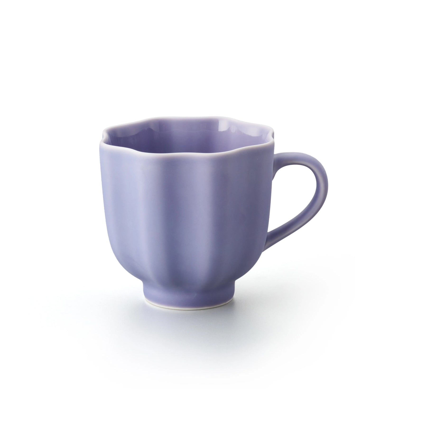 Porcelain Pottery Tea Mug Lavender Frost