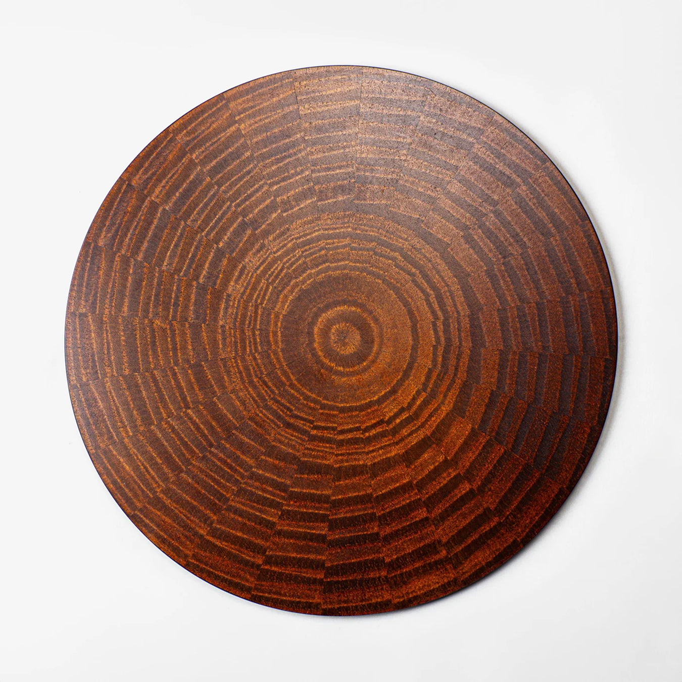 Mori Kougei Rays Round Wood Plate 14" - Urushi