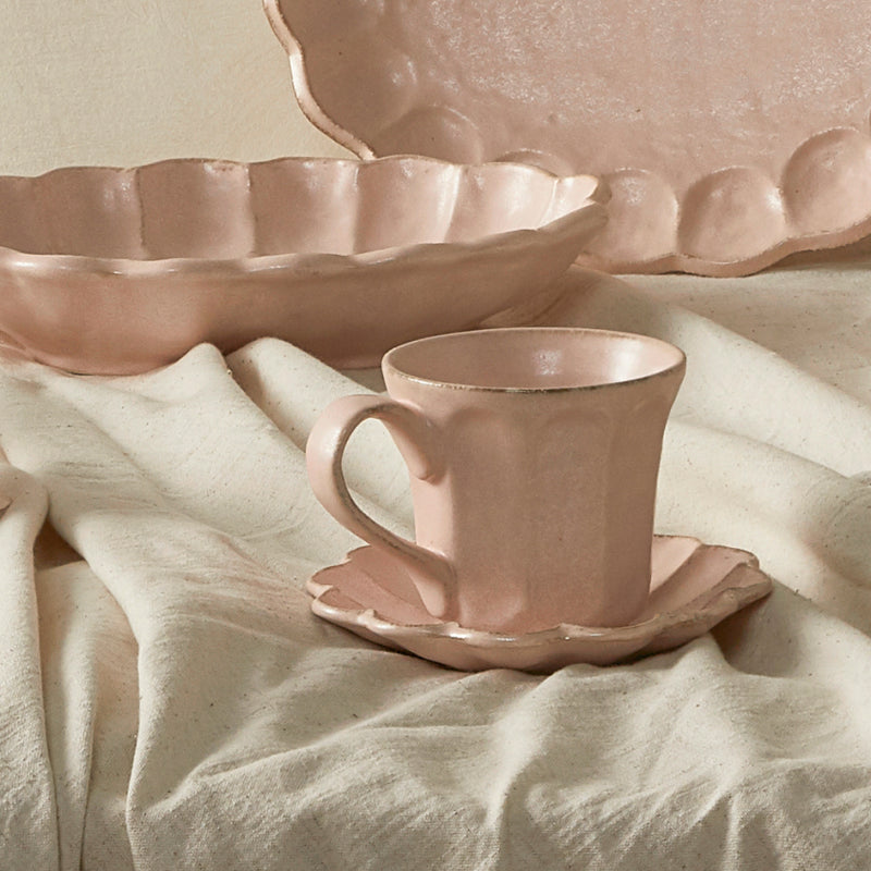 Rinka Mug & Saucer Pink