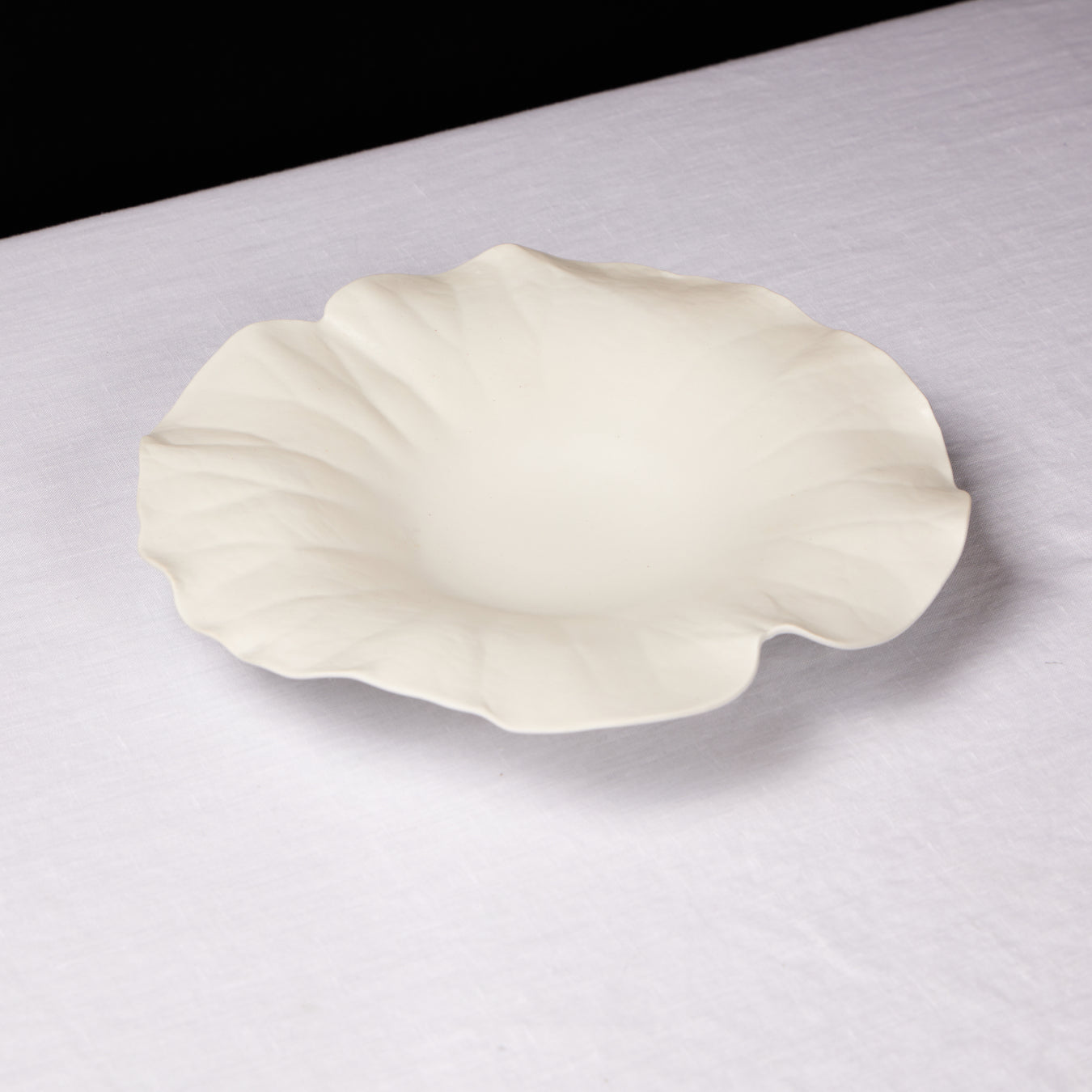 White Sprayed Lotus Plate
