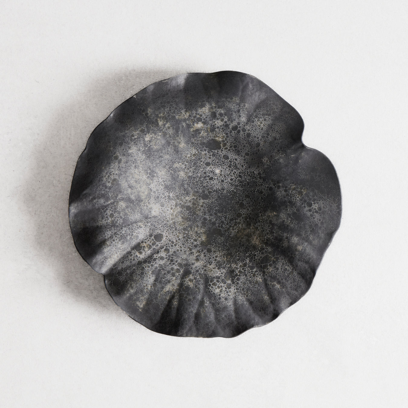 Moon Surface Lotus Plate