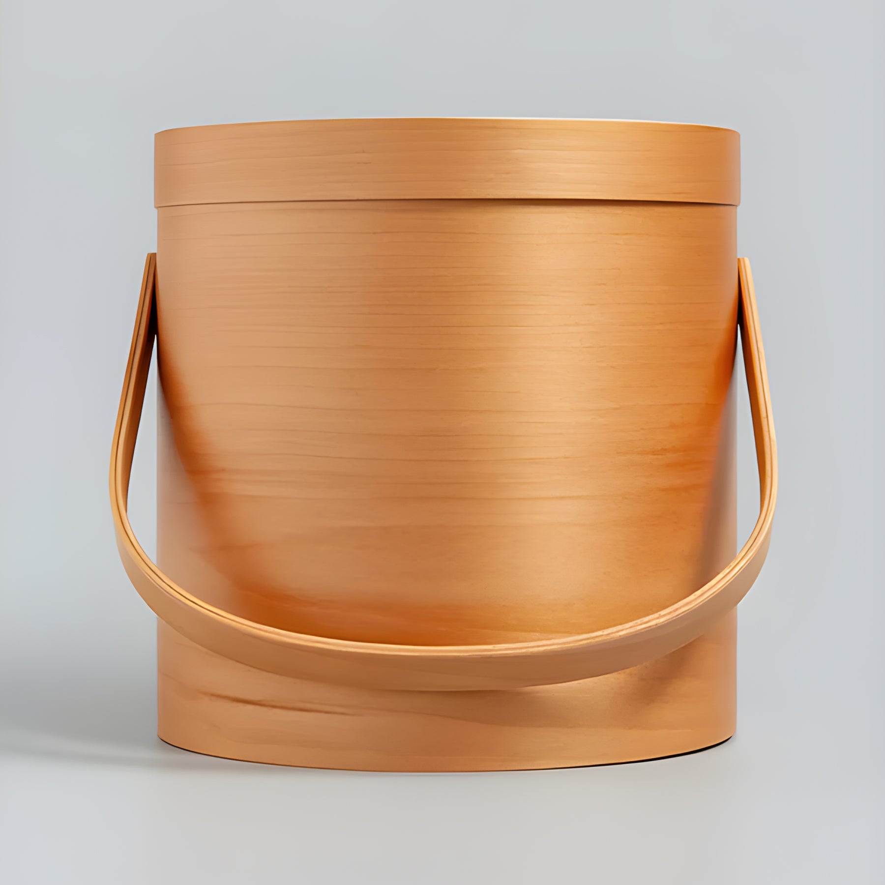 Shaker Round Handle Box Light Brown - L