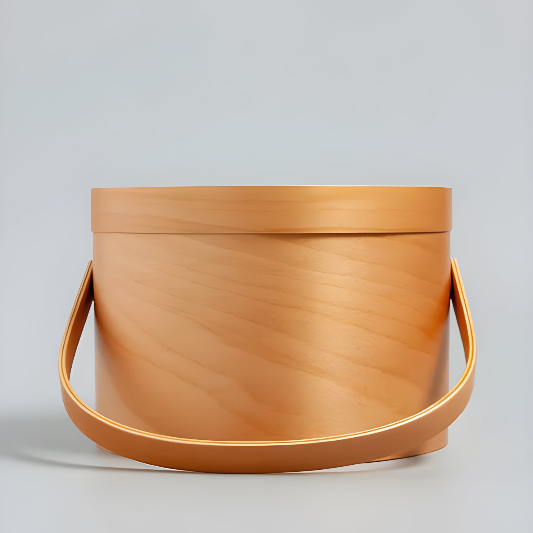 Shaker Round Handle Box Light Brown - M