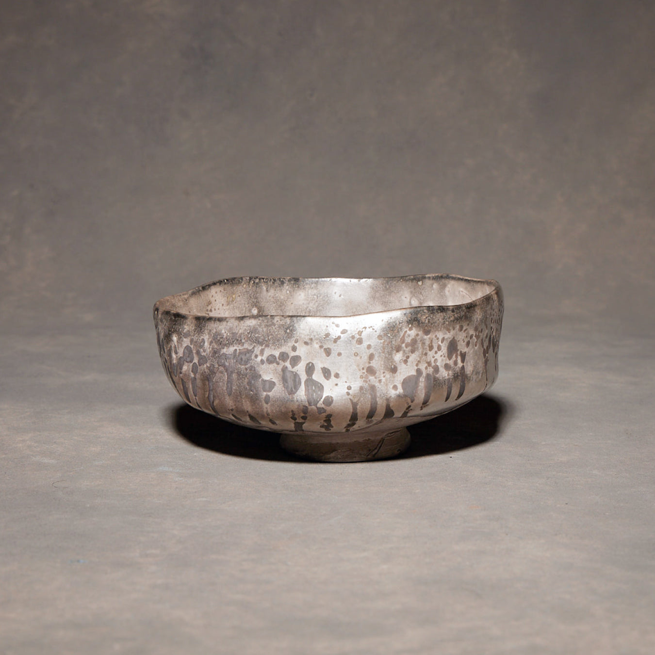 Yuko Ikeda Silver Platinum Matcha Bowl