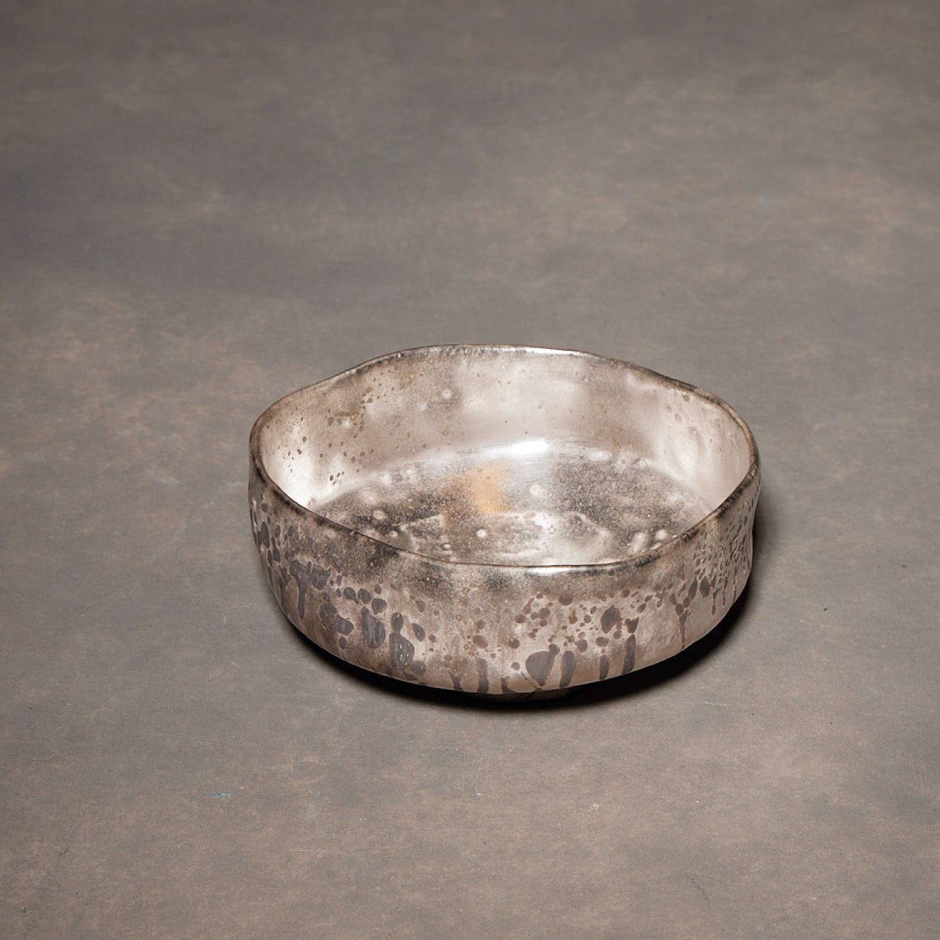 Yuko Ikeda Silver Platinum Matcha Bowl