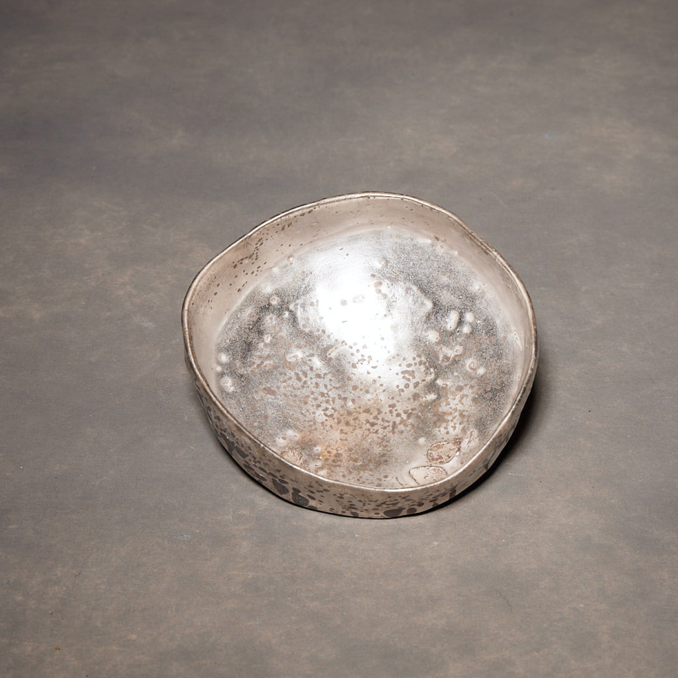 Yuko Ikeda Silver Platinum Matcha Bowl