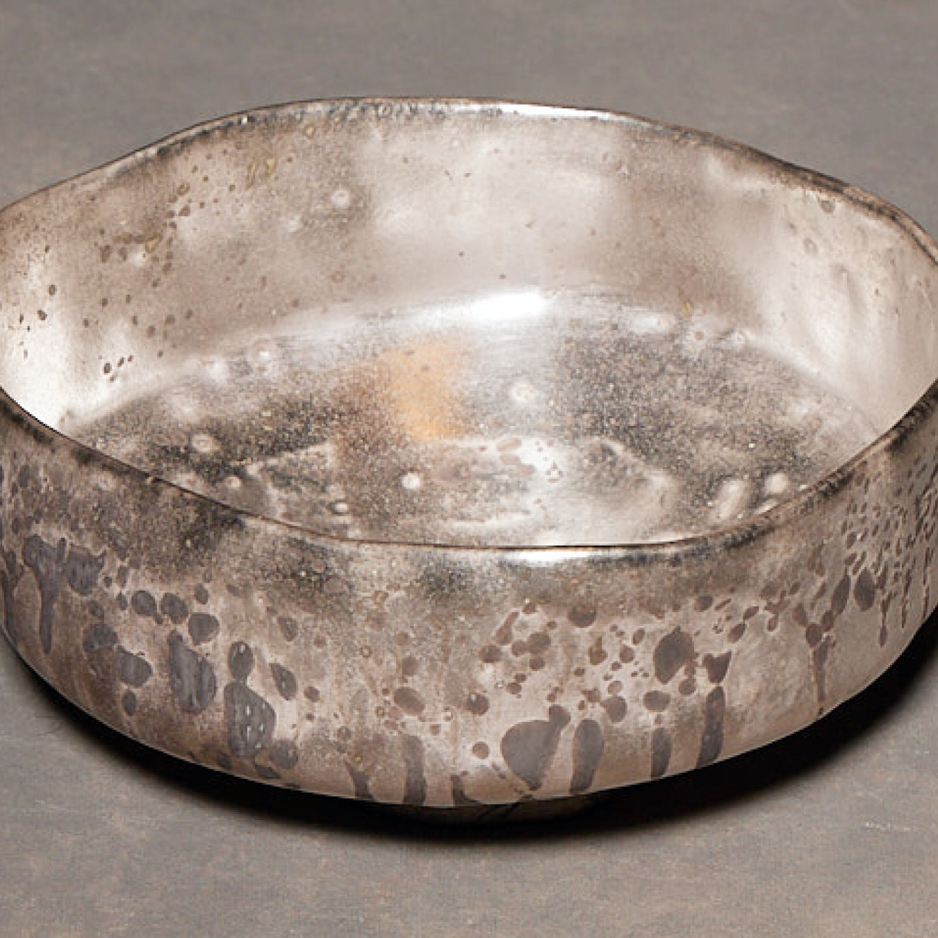 Yuko Ikeda Silver Platinum Matcha Bowl
