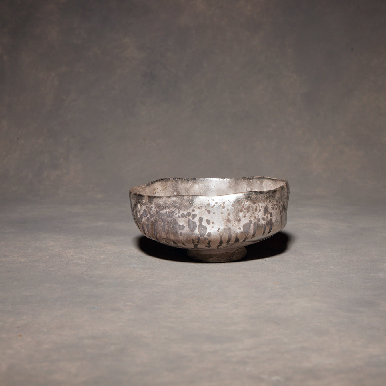 Yuko Ikeda Silver Platinum Matcha Bowl