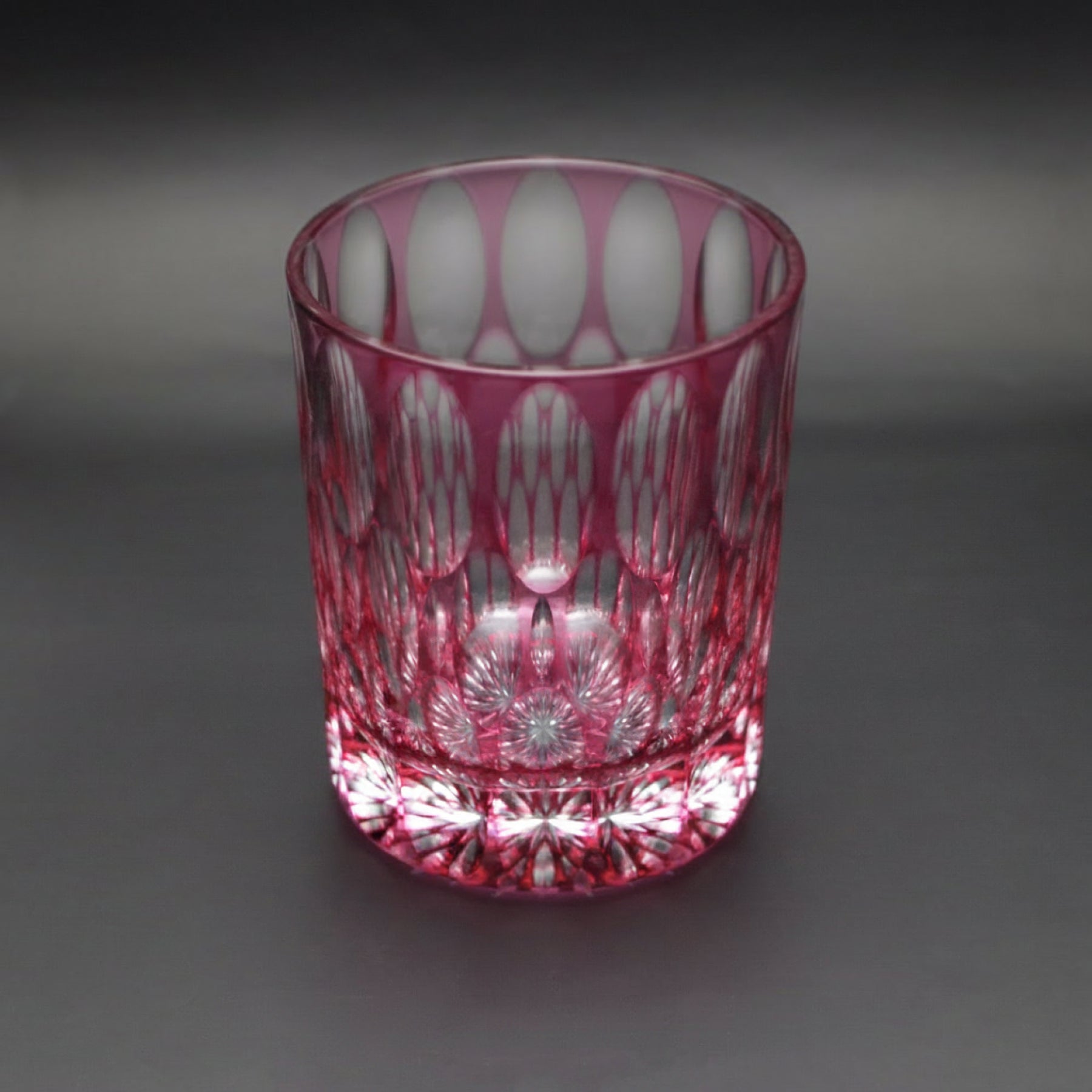Temma Kiriko Ran Crystal Rock Glass Pink