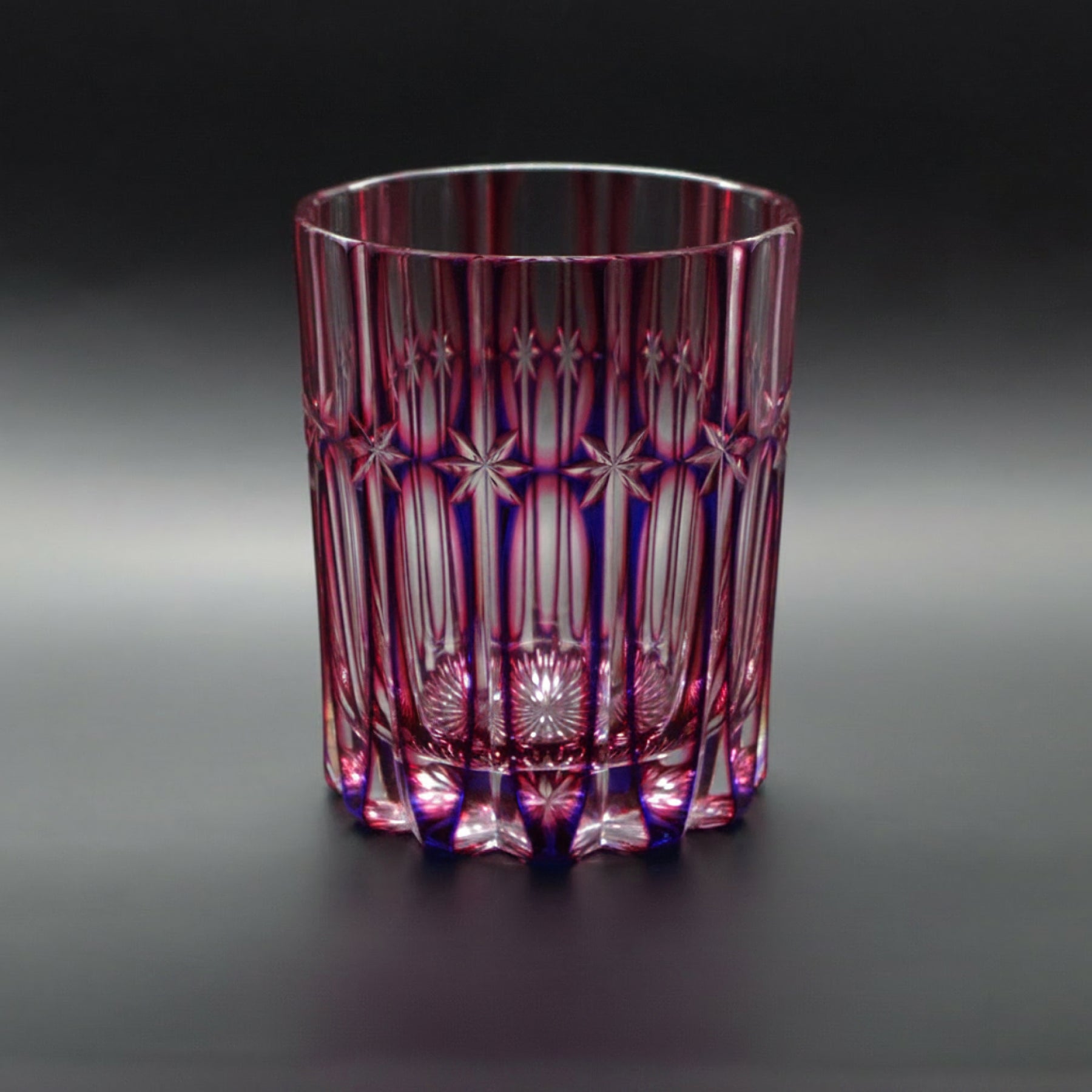 Temma Kiriko RYUSEI Duotone Crystal Rocks Glass Blue & Blue Pink