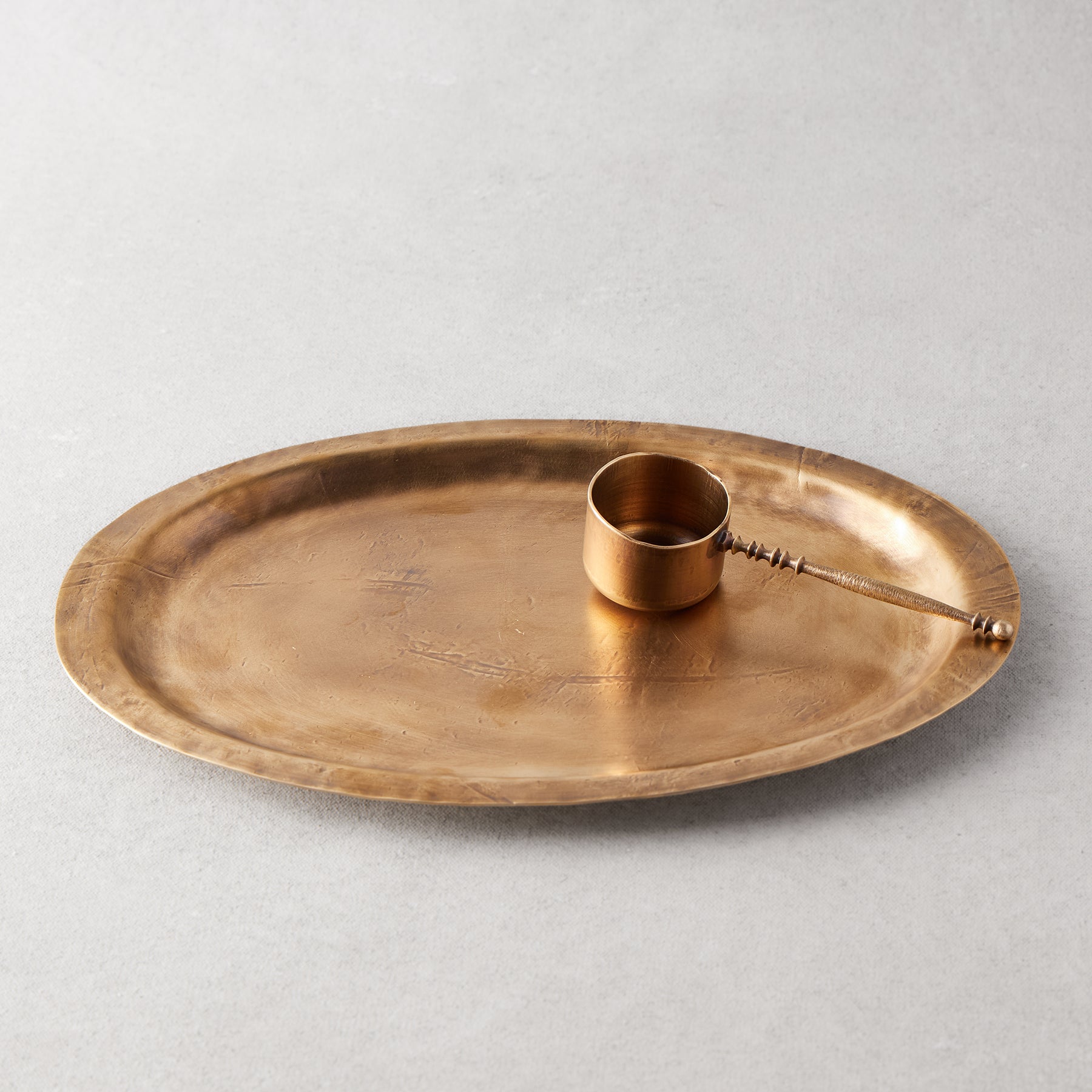 Yoshinori Nagashima Brass Oval Tray