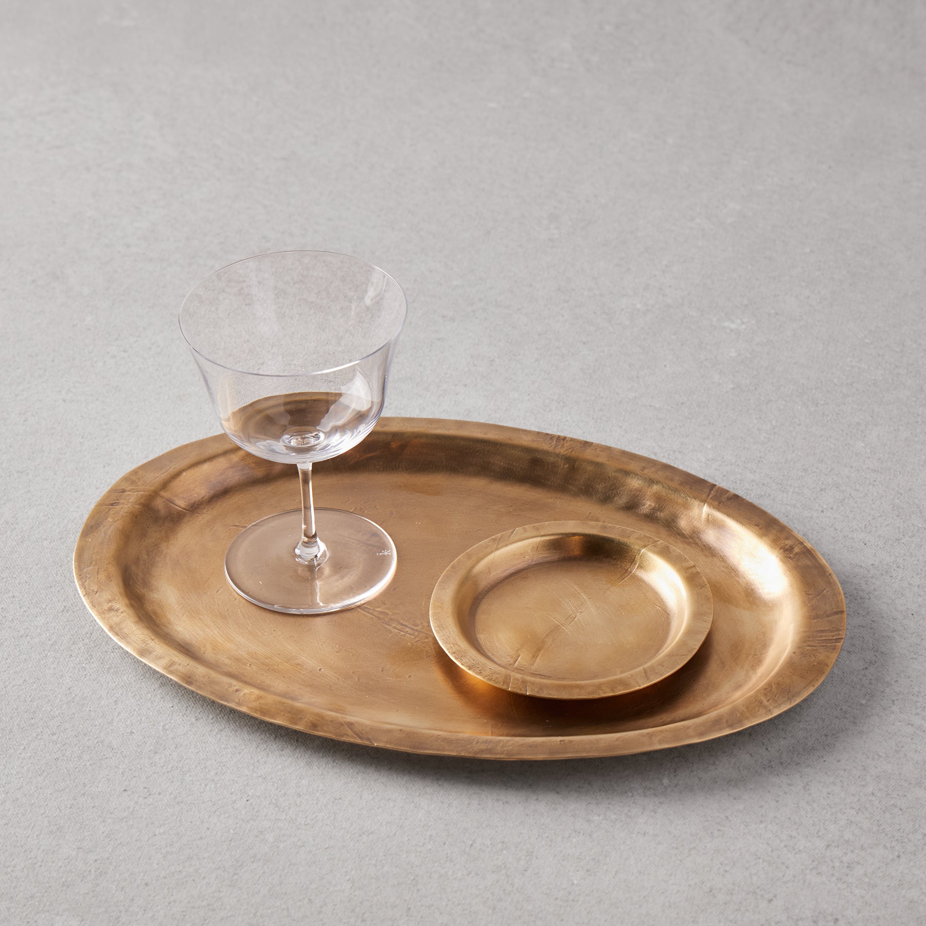 Yoshinori Nagashima Brass Oval Tray