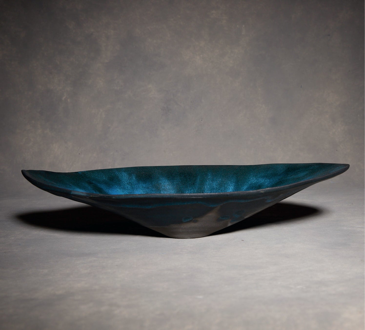 Yuko Ikeda Large Oval Bowl Blue