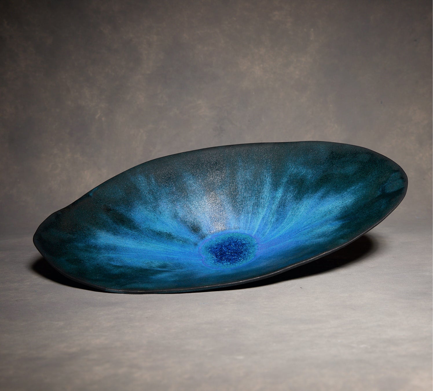 Yuko Ikeda Large Oval Bowl Blue