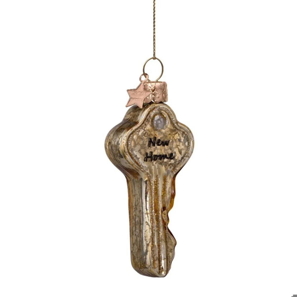 Gold Crackle Key Ornament
