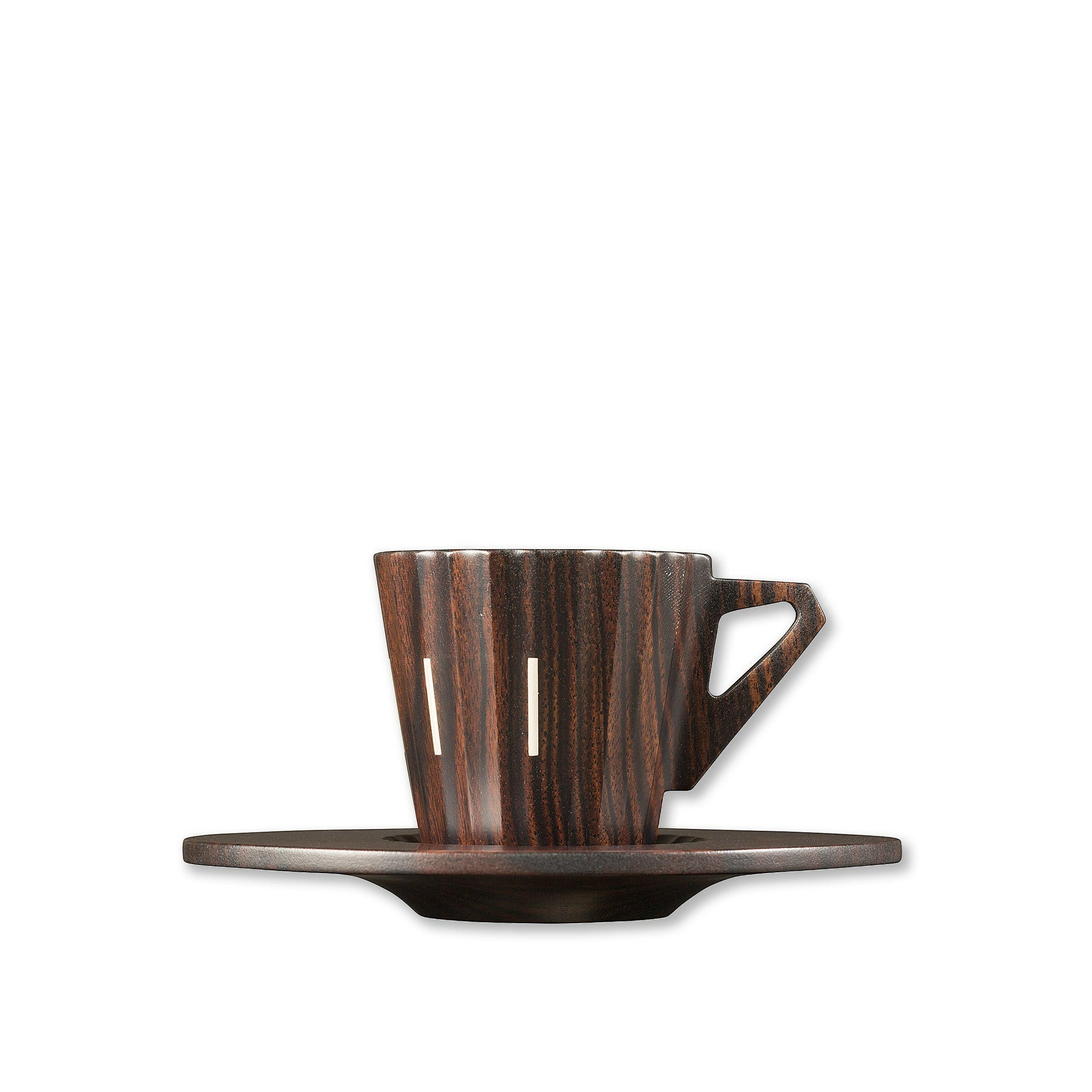 Espresso Cup and Saucer - Ebony & Silver