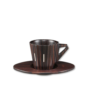 Espresso Cup and Saucer - Ebony & Silver