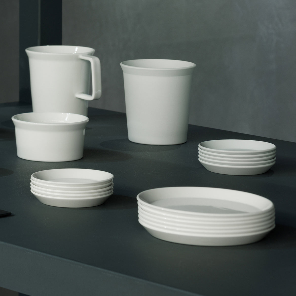 TY Round Plate 120 Glazed White