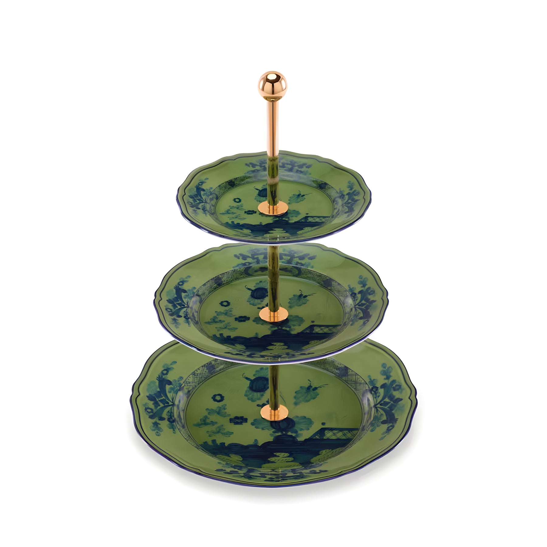 Oriente Italiano Malachite 3-Tier Serving Stand