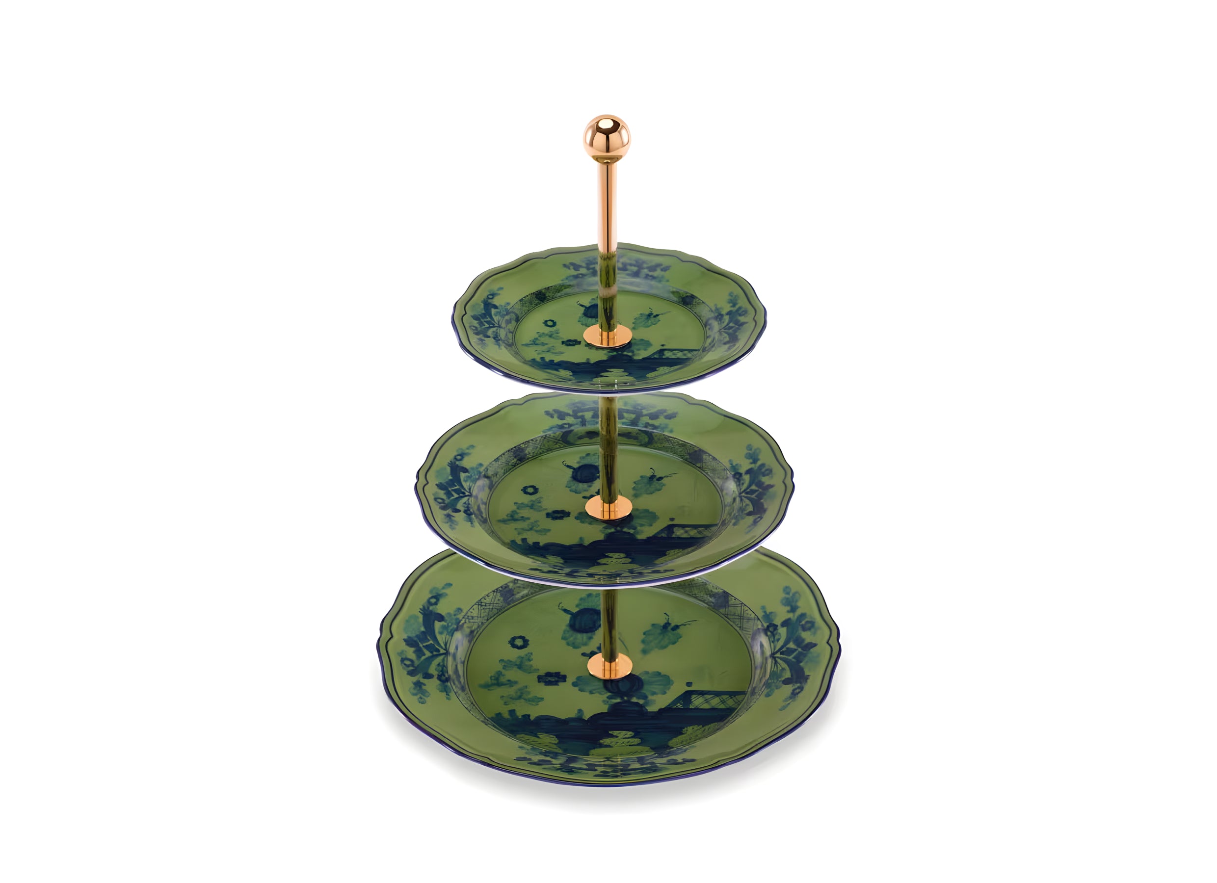 Oriente Italiano Malachite 3-Tier Serving Stand