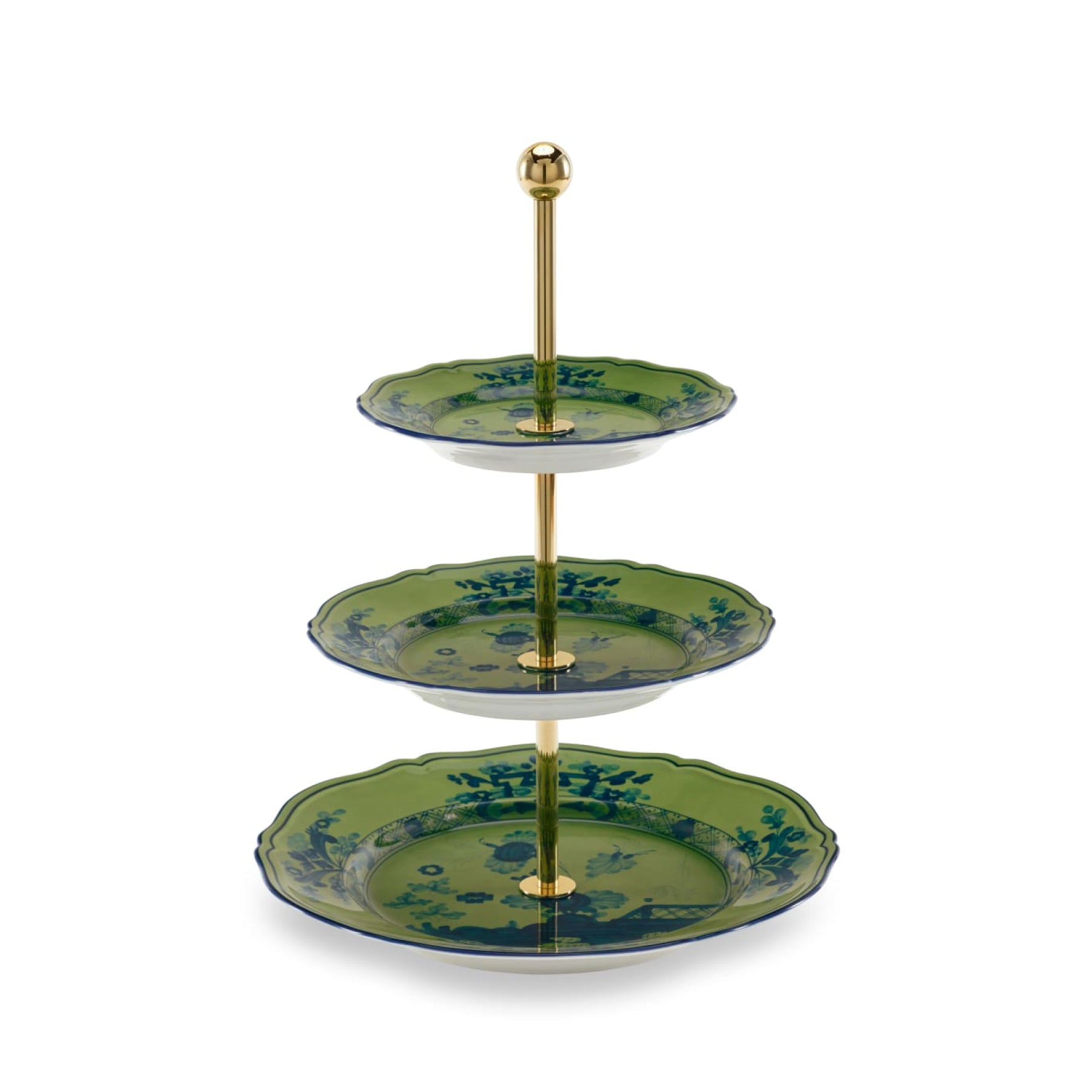 Oriente Italiano Malachite 3-Tier Serving Stand