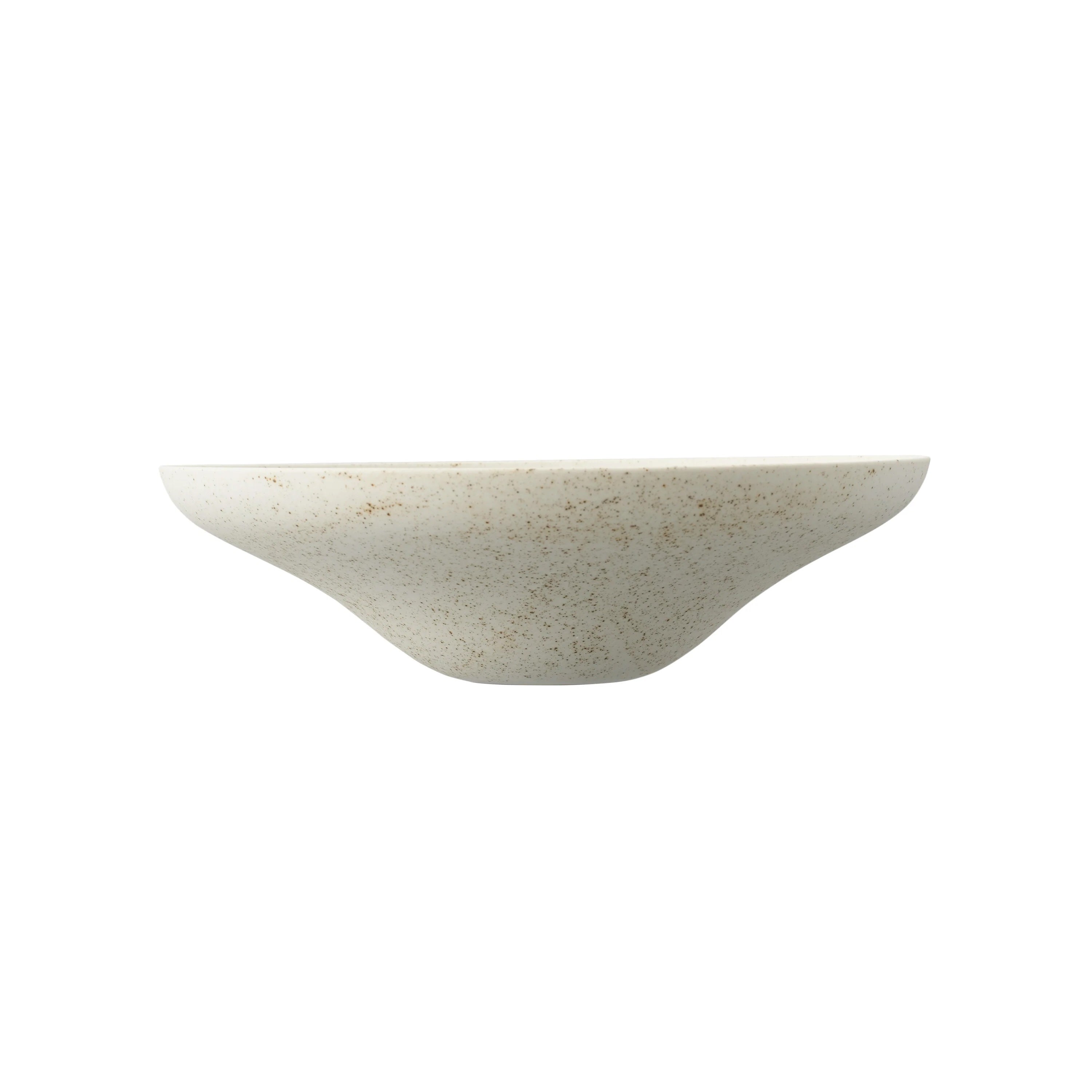 Round Bowl 10"- Nashiji White