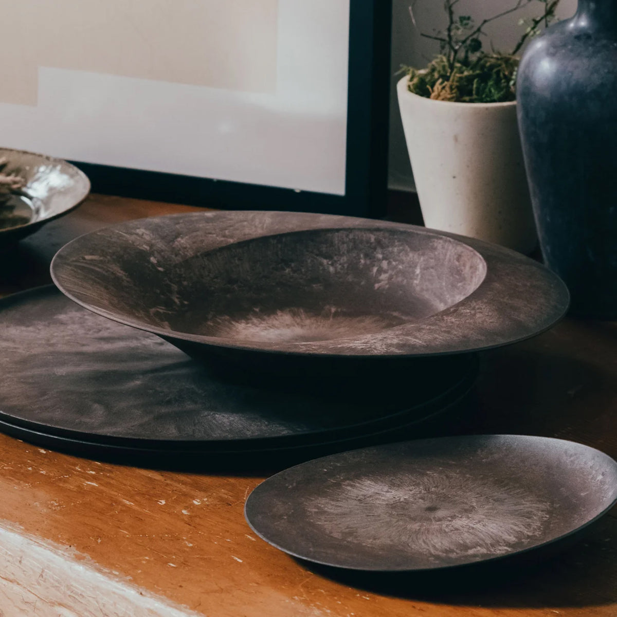 Cedar Bark Scoop Bowl L