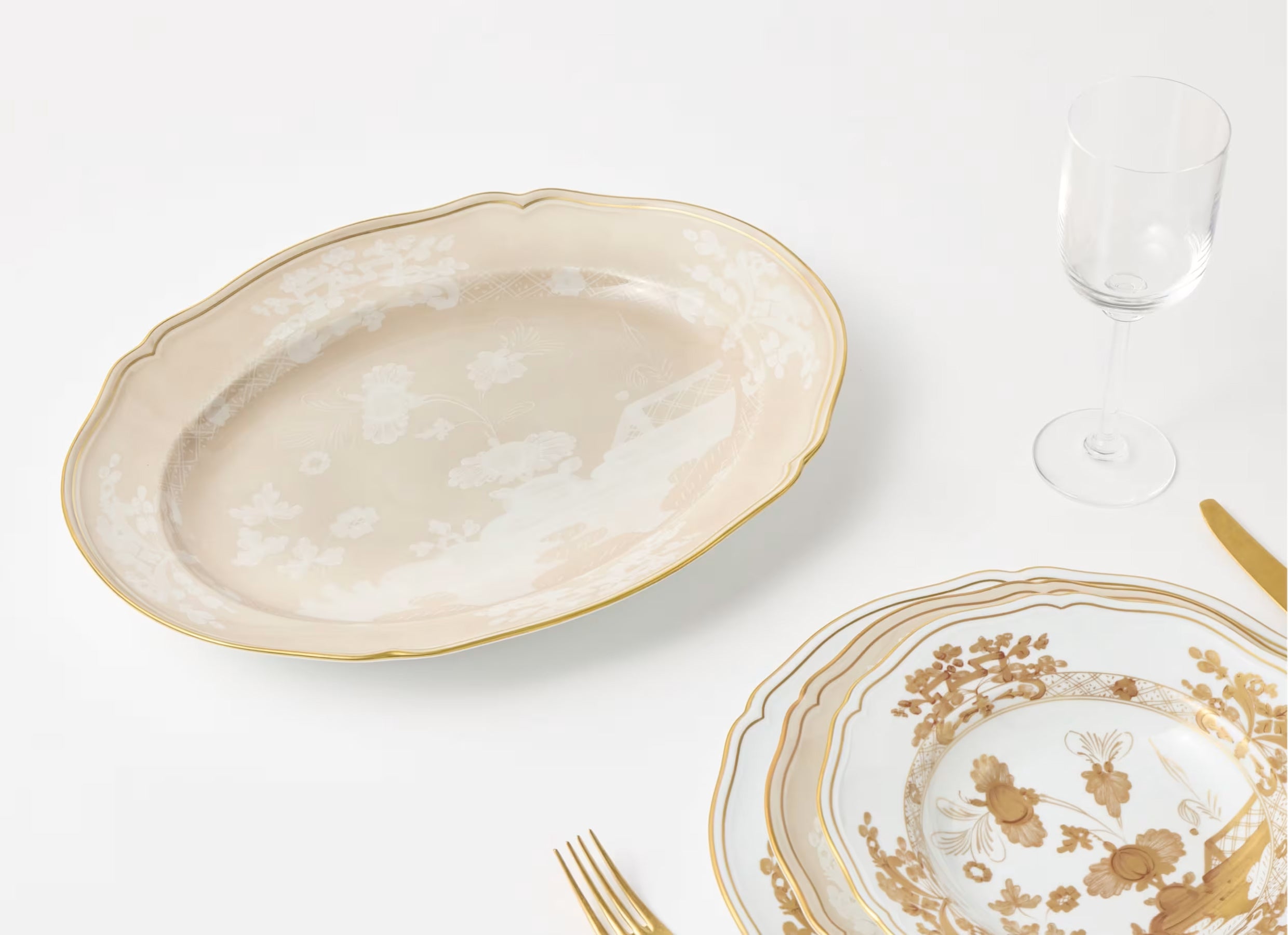 Oriente Italiano Meringa Large Oval Platter