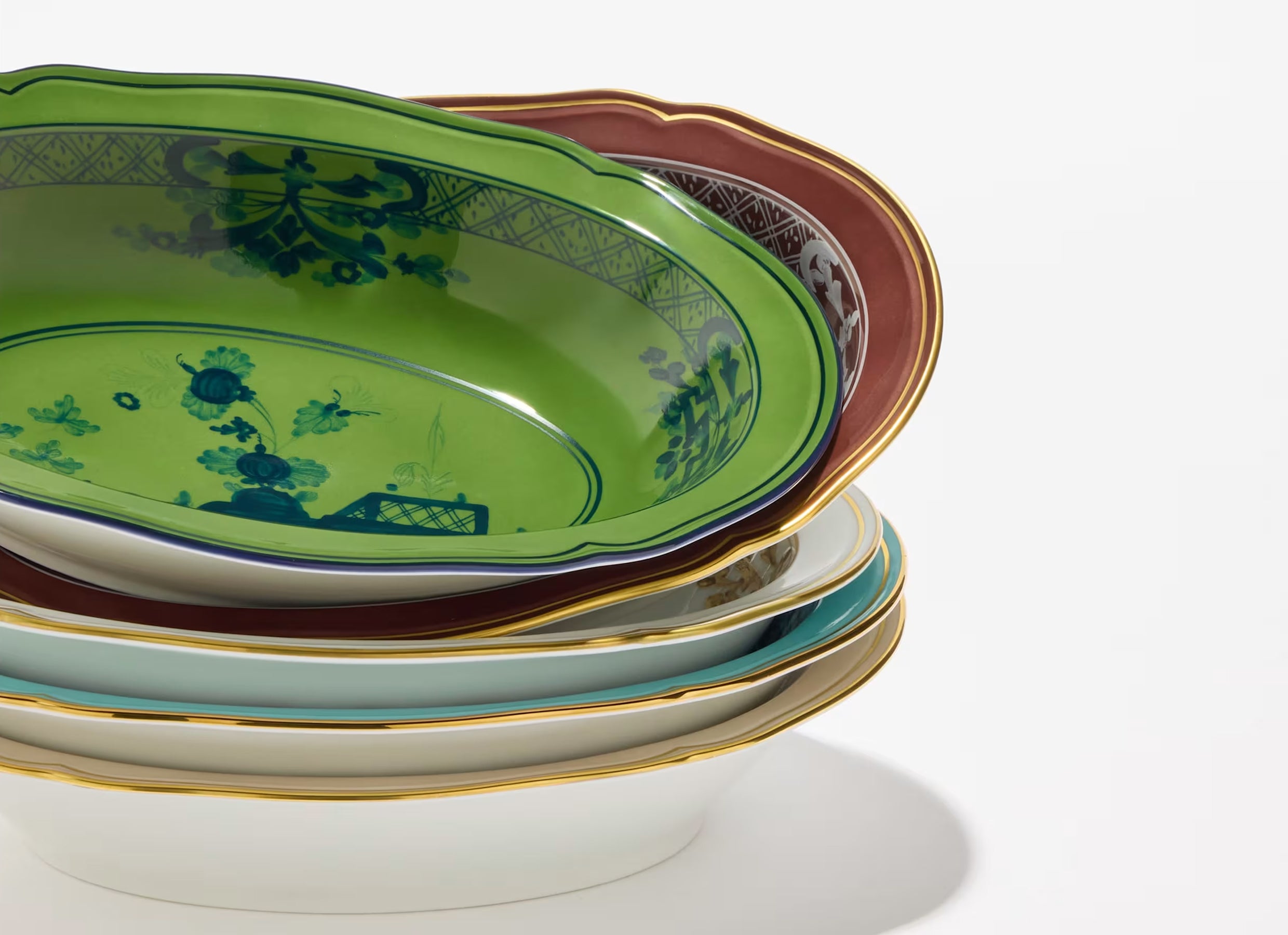 Oriente Italiano Malachite Oval Bowl