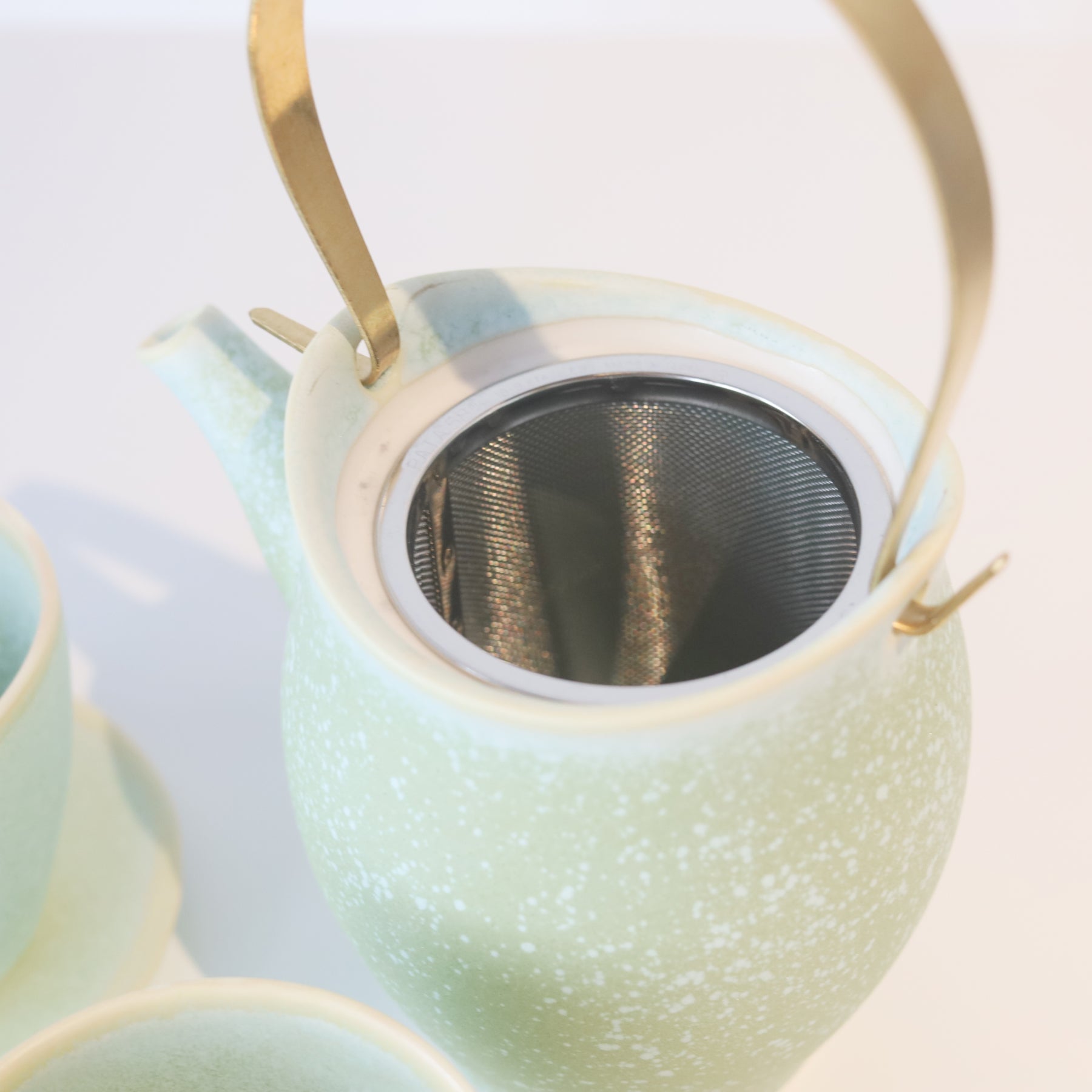 Ceramic Tea Set - Matte Green