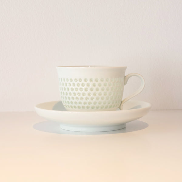 Water Drop Pattern Tea Cup & Saucer
