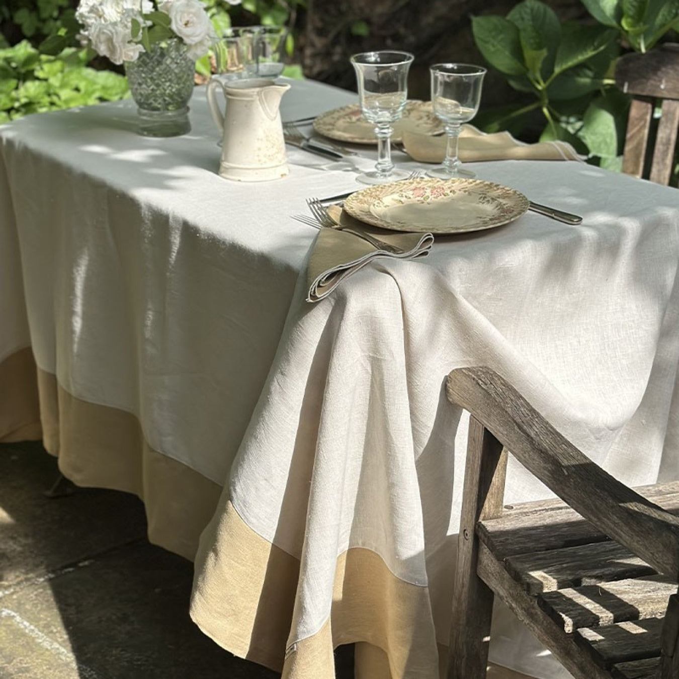 Bauhaus Linen Tablecloth - Sale Marino/Zenzero