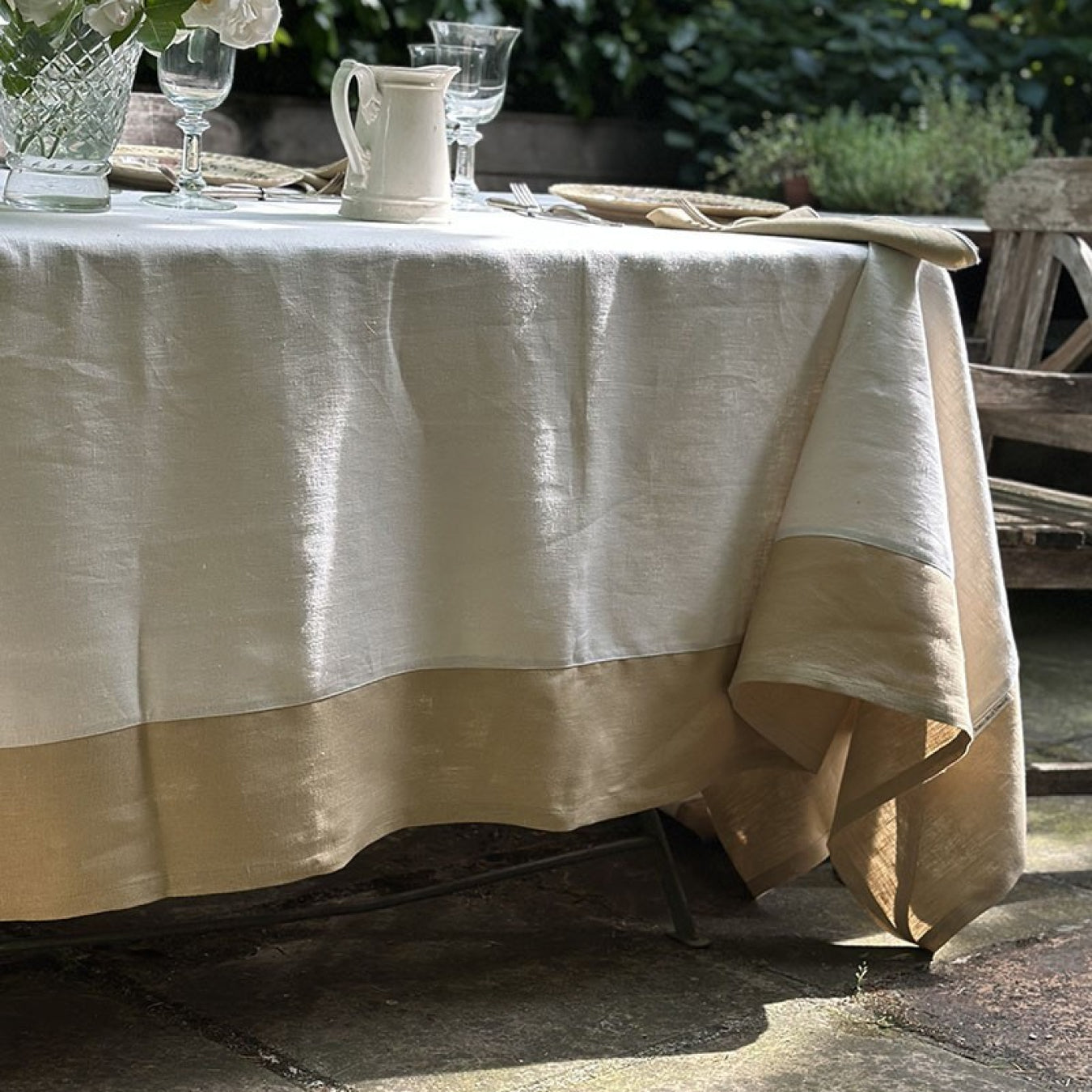 Bauhaus Linen Tablecloth - Sale Marino/Zenzero