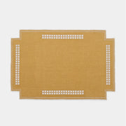 Erica Rectangular Linen Placemat - Curry/Mastice